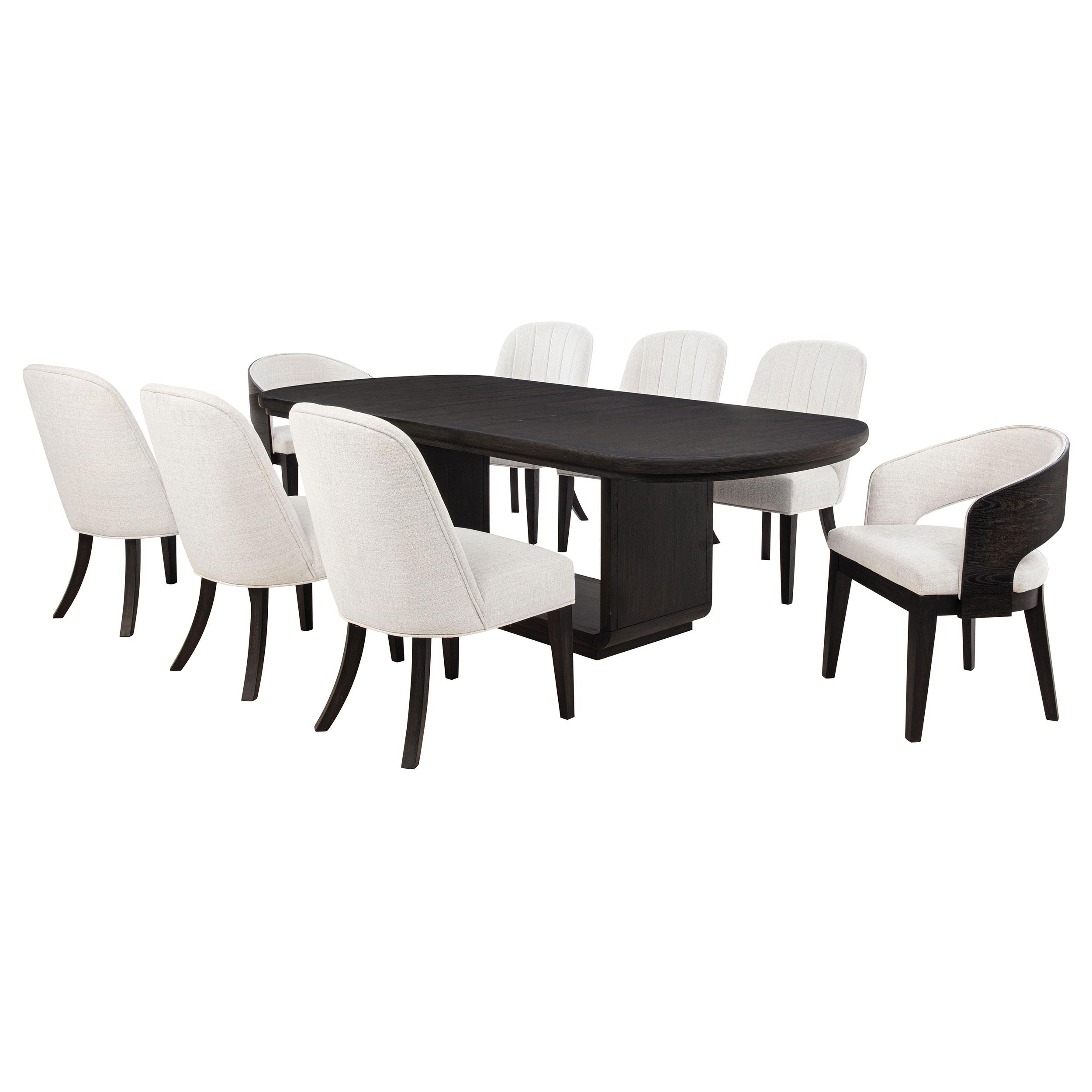 Coaster Leandro 7-piece Rectangular Dining Table Set Burnished Black