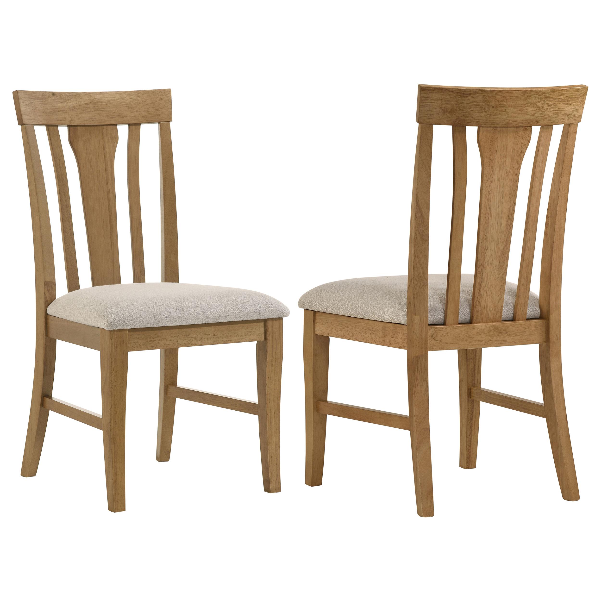 Coaster Hartville Dining Side Chair Natural Light Brown (Set of 2)
