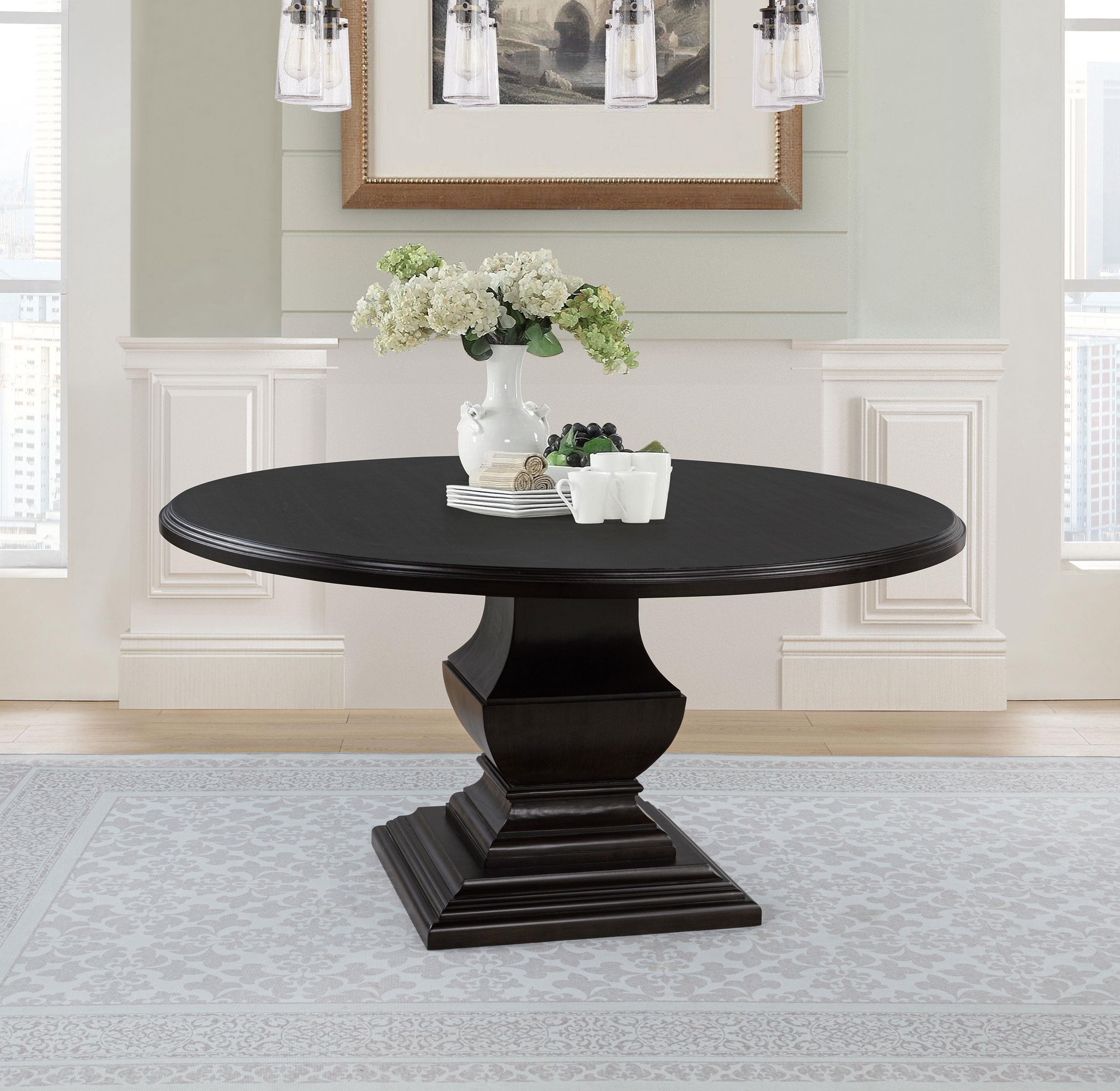 Coaster Twyla 60-inch Round Wood Dining Room Table Dark Cocoa