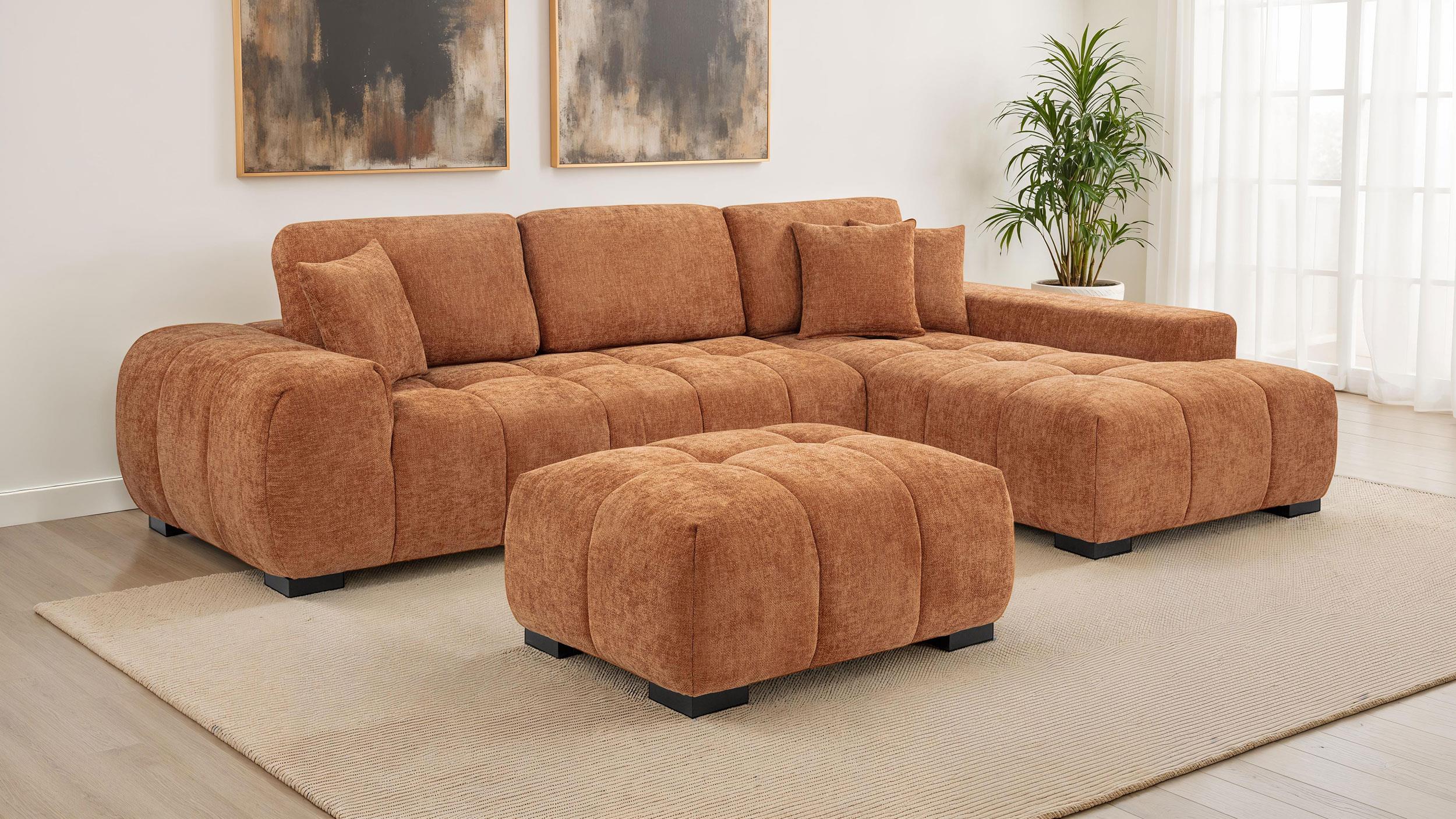 Coaster - 509350 - Octavia Upholstered Sectional Chaise Sofa