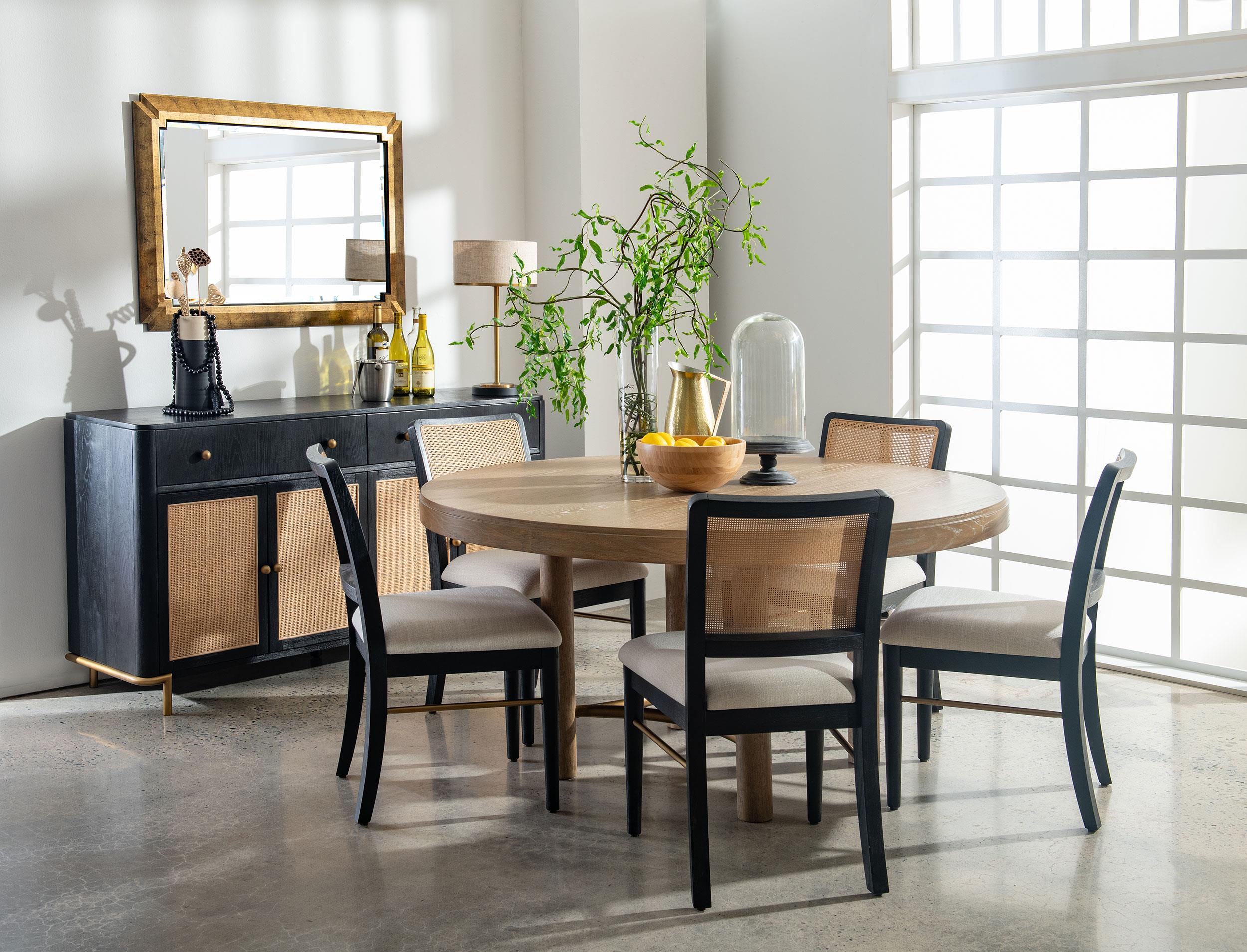 Coaster Arini 60-inch Round Wood Dining Room Table Sand Wash