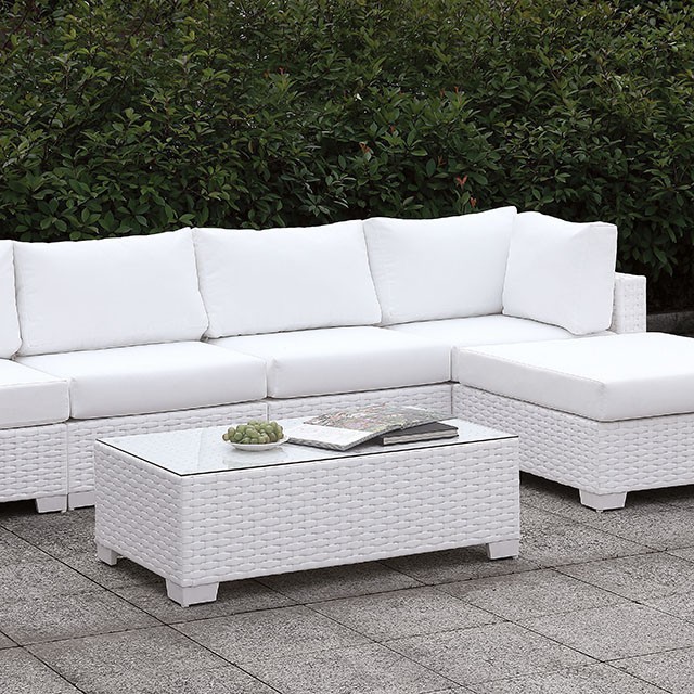 Furniture of America Somani L-Sectional W/ RIGHT Chaise + Coffee Table