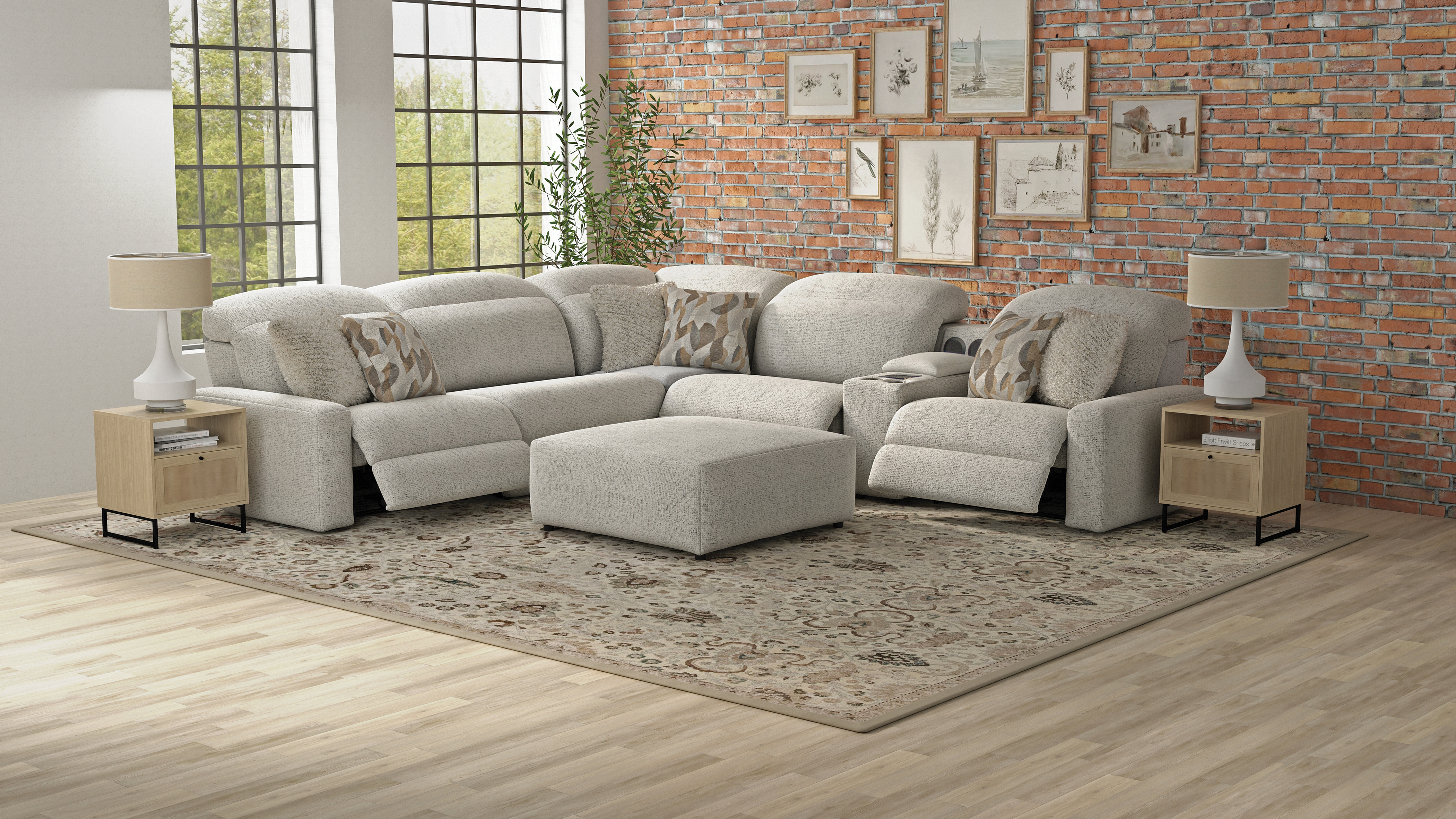 Catnapper Terrence Castered Cocktail Ottoman