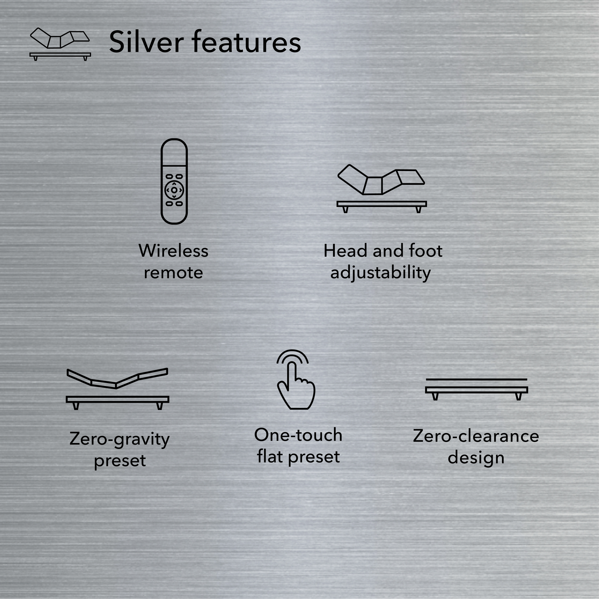 baselogic Silver Adjustable Base -King