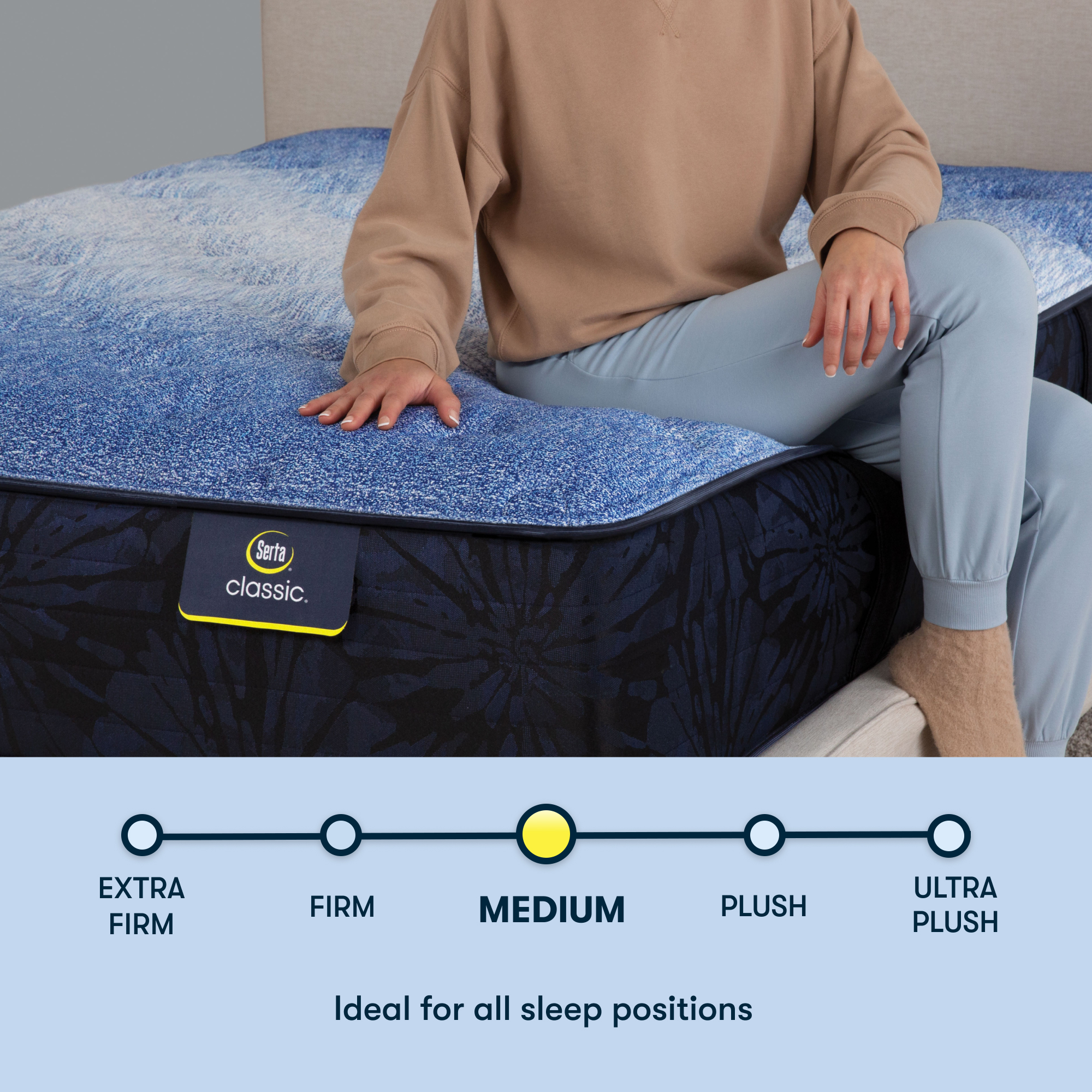 Classic Brecon 13.5 Medium Mattress Low Profile Set -Twin