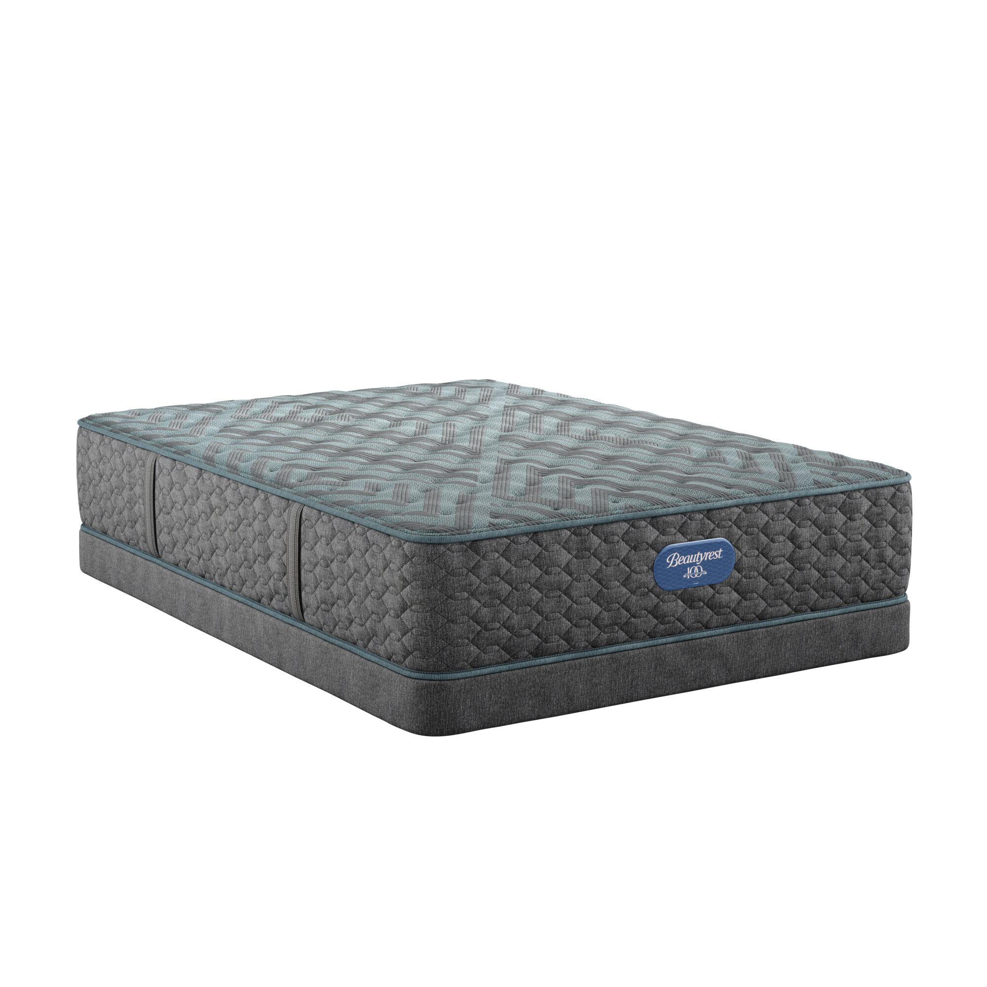 Beautyrest Beautyrest Level One Firm Mattress Low Profile Set -Cal King