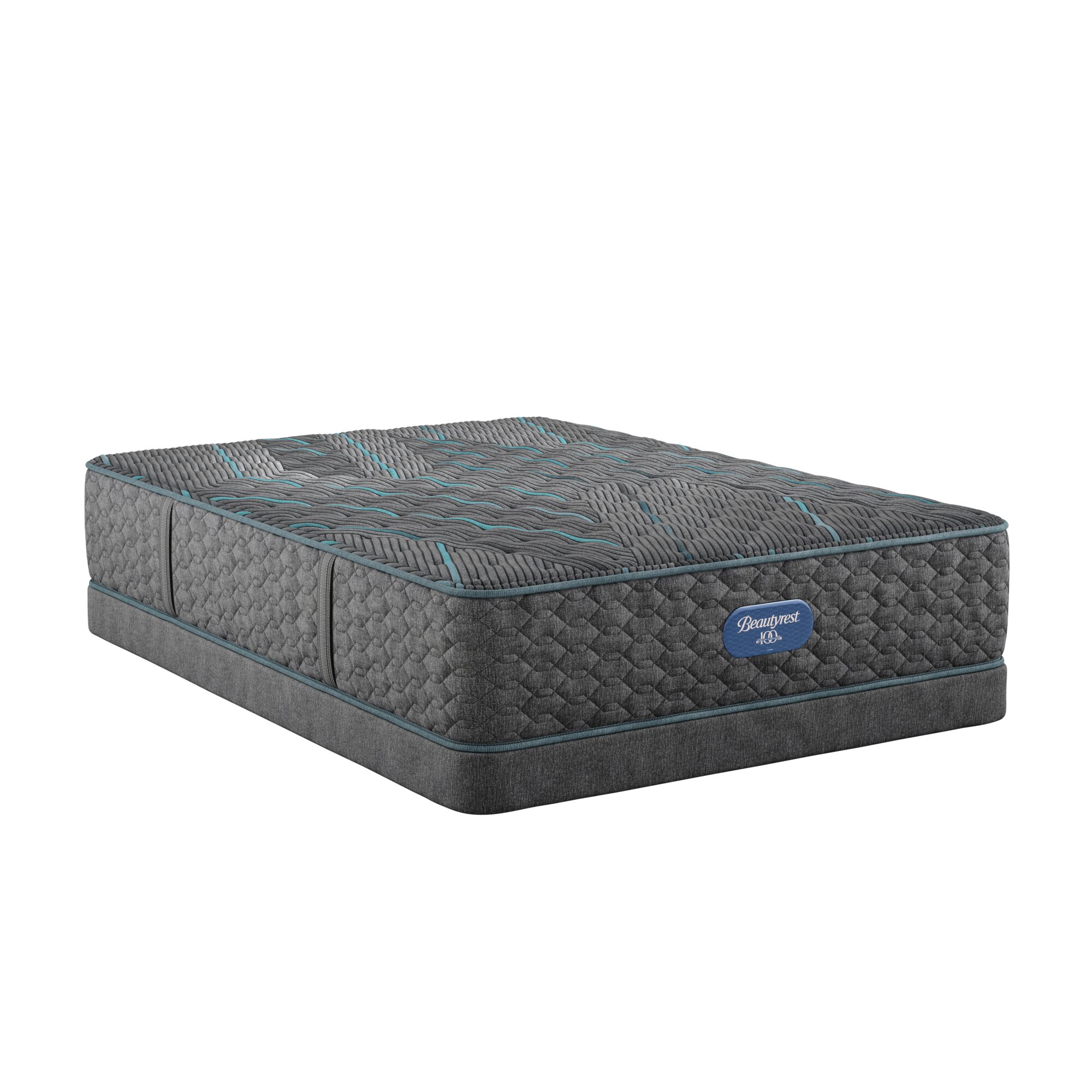 Beautyrest Beautyrest Level Two Extra Firm Mattress Low Profile Set -Cal King
