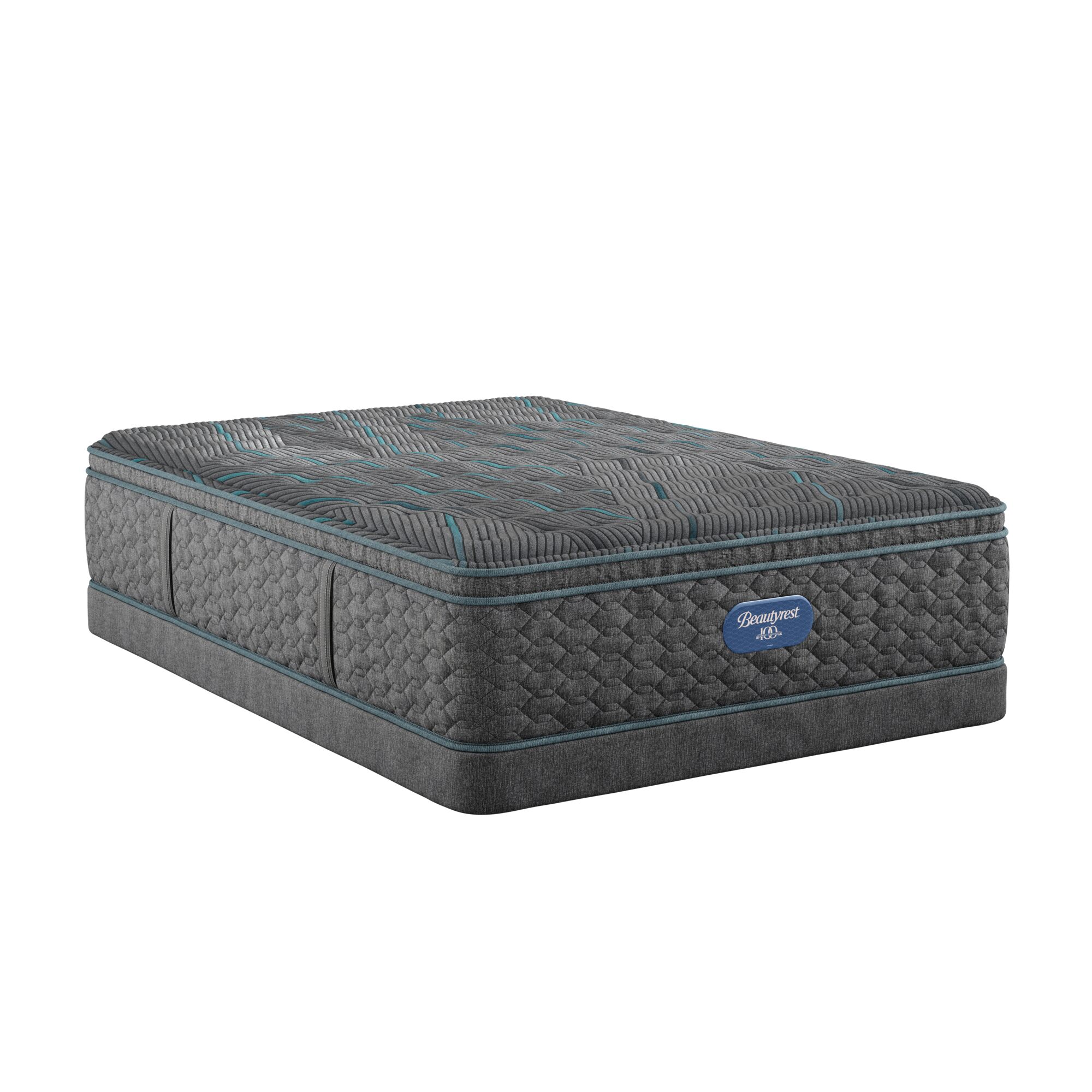 Beautyrest Beautyrest Level Two Medium Firm Pillow Top Mattress Low Profile Set -Cal King