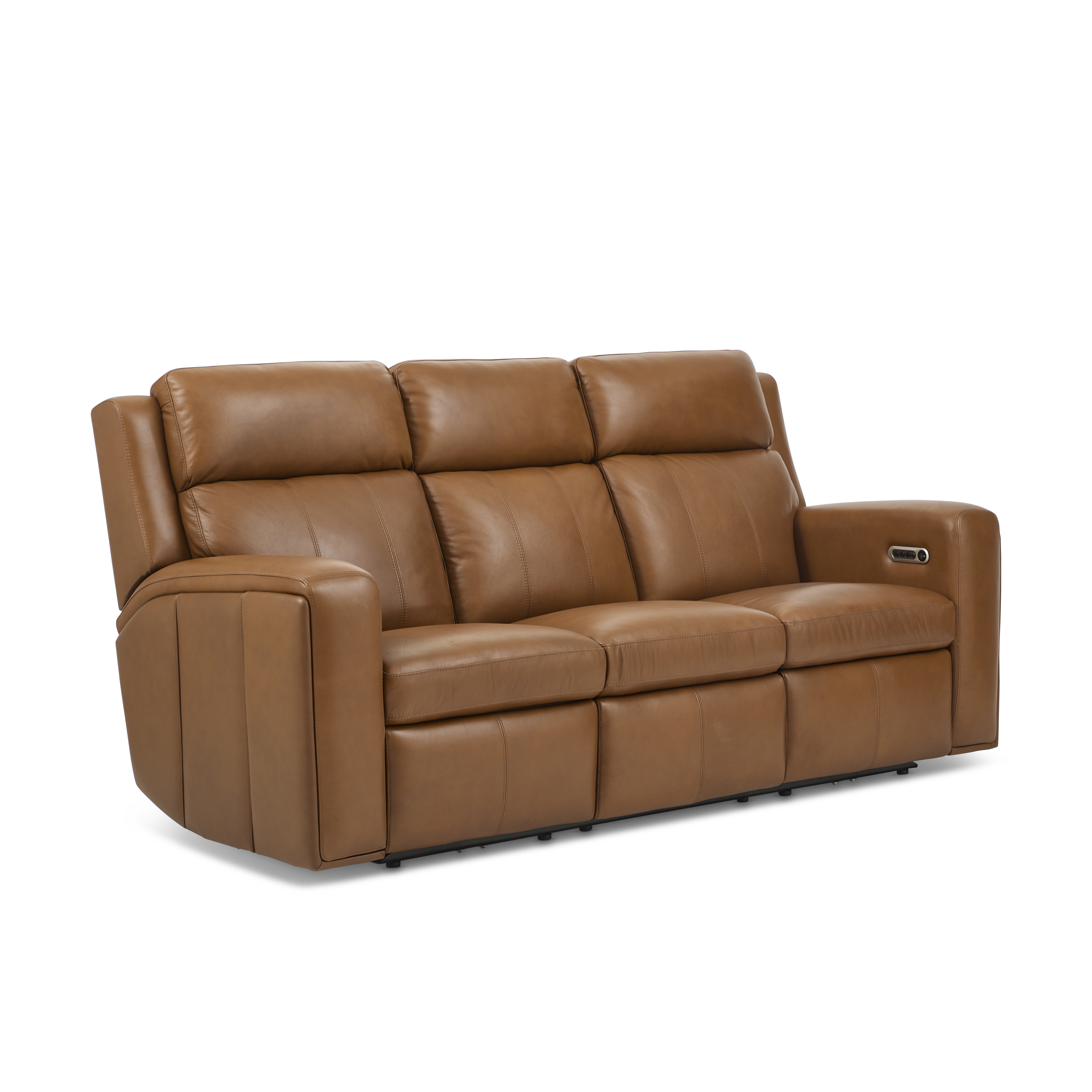 Flexsteel Wyatt Power Reclining Sofa with Power Headrests & Lumbar