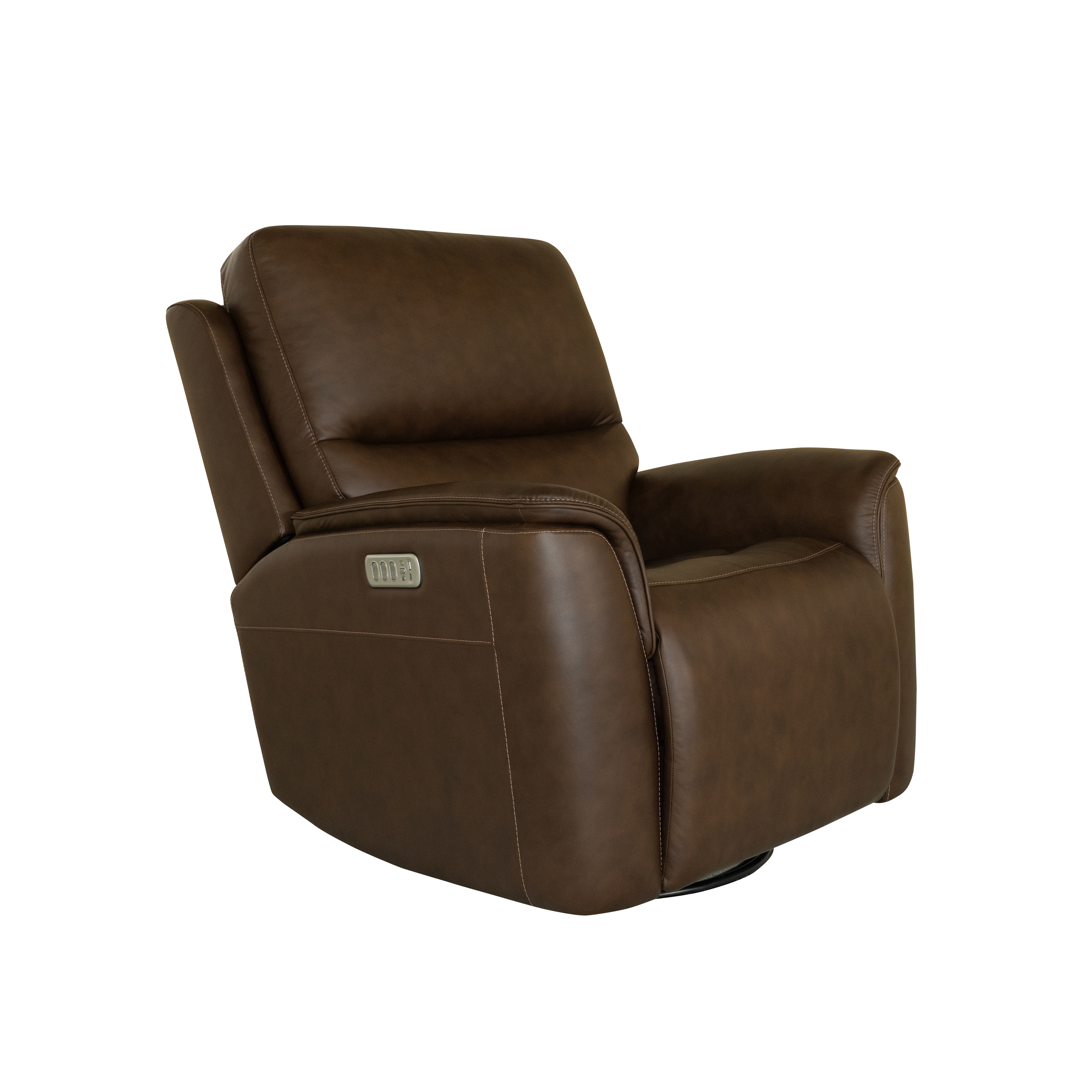 Flexsteel Henry Power Swivel Gliding Recliner with Power Headrest, Lumbar, Heat & Massage