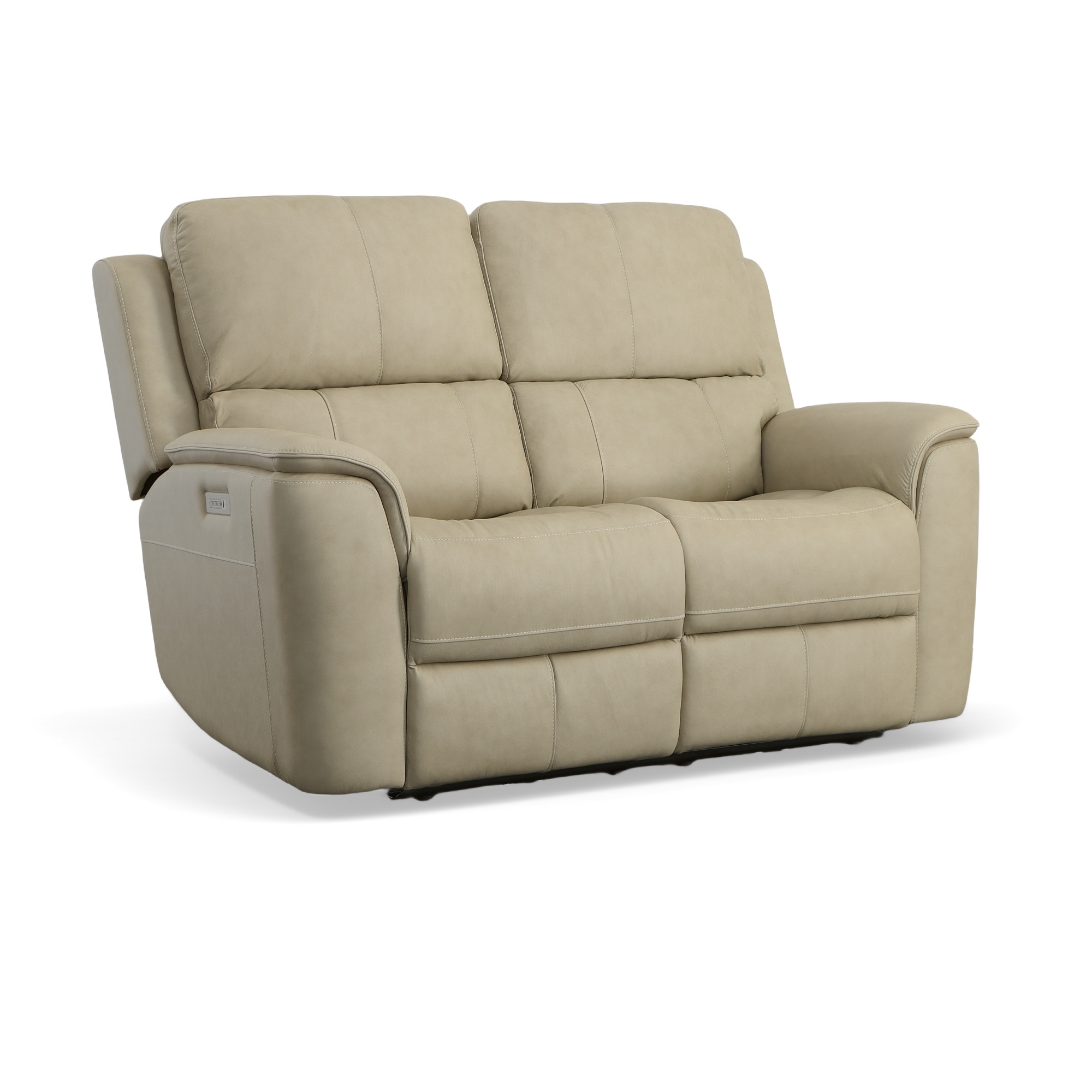 Flexsteel Henry Power Reclining Loveseat with Power Headrests & Lumbar
