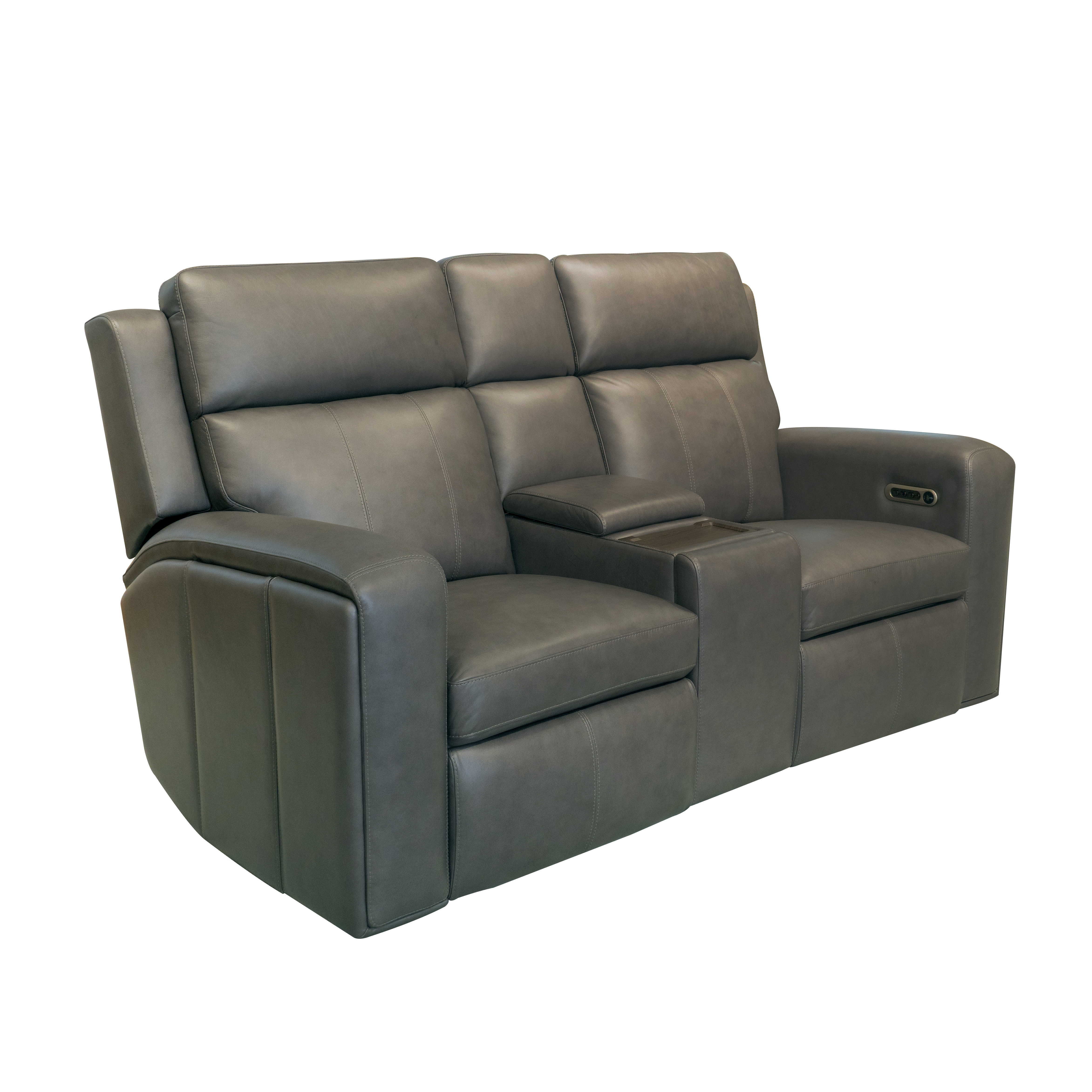 Flexsteel Wyatt Power Reclining Loveseat with Console & Power Headrests & Lumbar