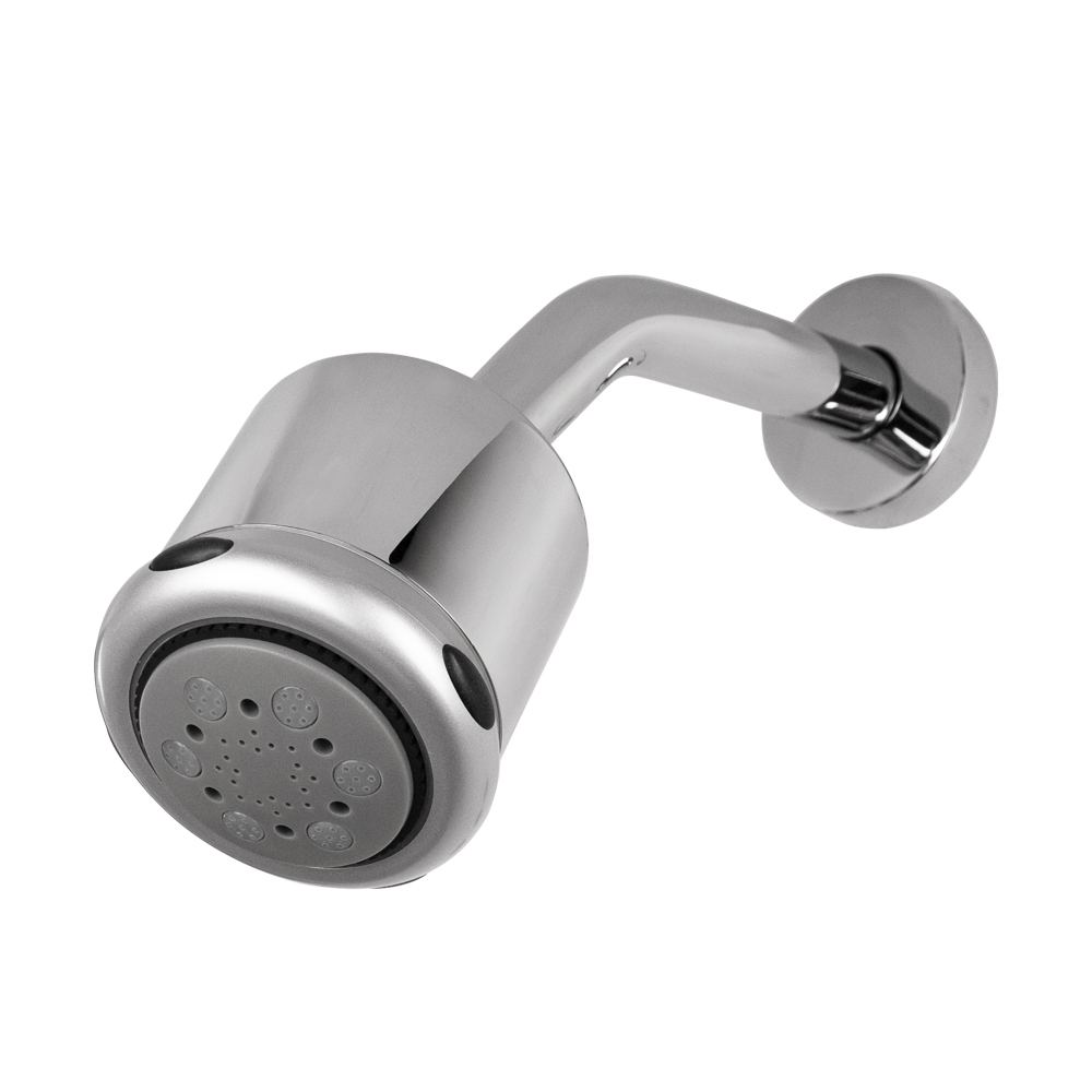 LACAVA Wall-mount tilting round shower head, three jets