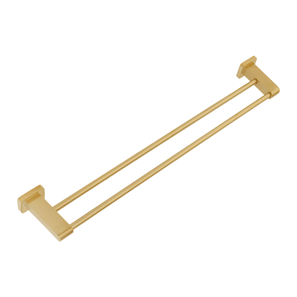LACAVA Wall mount double towel bar made of chrome plated brass W: 25 3/4", D: 4 3/8"