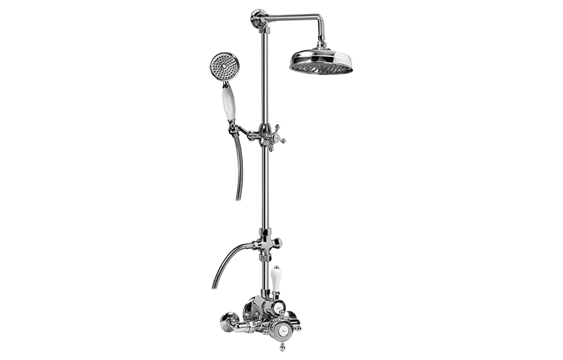 Graff Faucets Exposed Thermostatic Shower System w/Handshower (Rough and Trim) Graff Faucets Exposed Thermostatic Shower System w/Handshower (Rough and Trim)