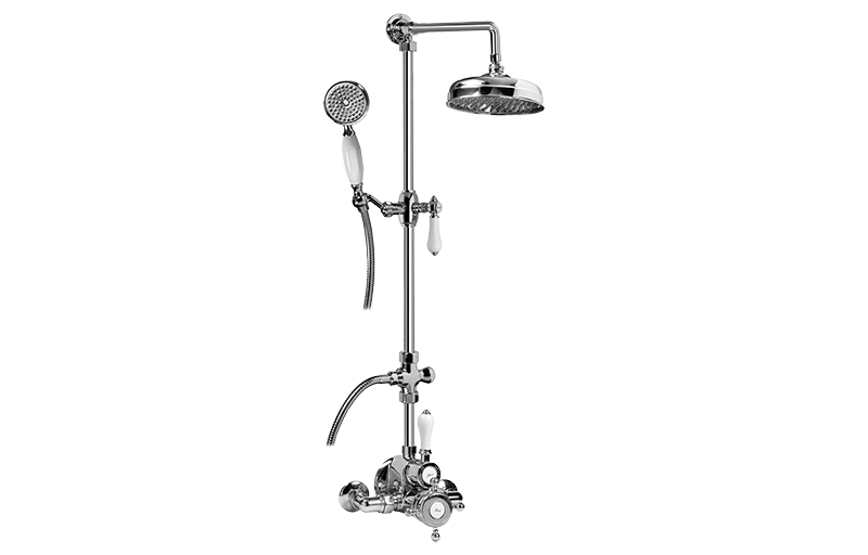 Graff Faucets Exposed Thermostatic Shower System w/Handshower (Rough and Trim) Graff Faucets Exposed Thermostatic Shower System w/Handshower (Rough and Trim)