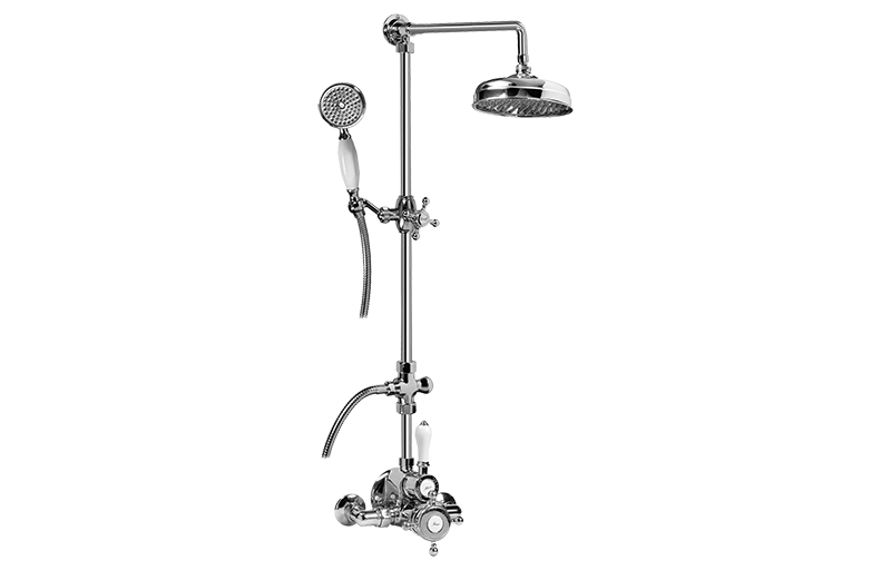 Graff Faucets Exposed Thermostatic Shower System w/Handshower (Rough and Trim) Graff Faucets Exposed Thermostatic Shower System w/Handshower (Rough and Trim)