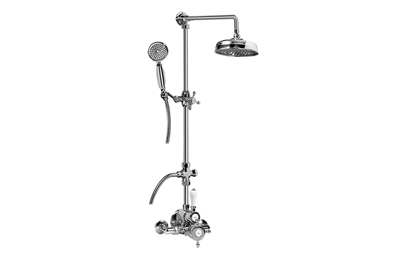 Graff Faucets Traditional Exposed Thermostatic Tub and Shower System - w/Metal Handshower Handle