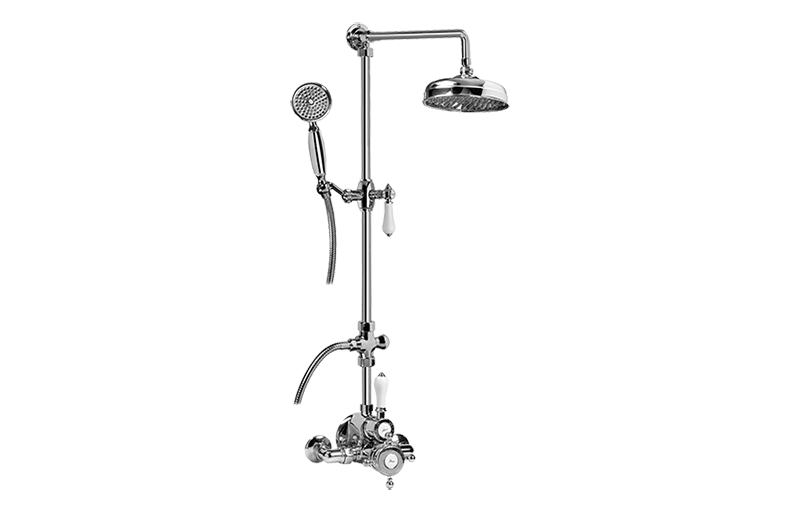Graff Faucets Traditional Exposed Thermostatic Tub and Shower System - w/Metal Handshower Handle