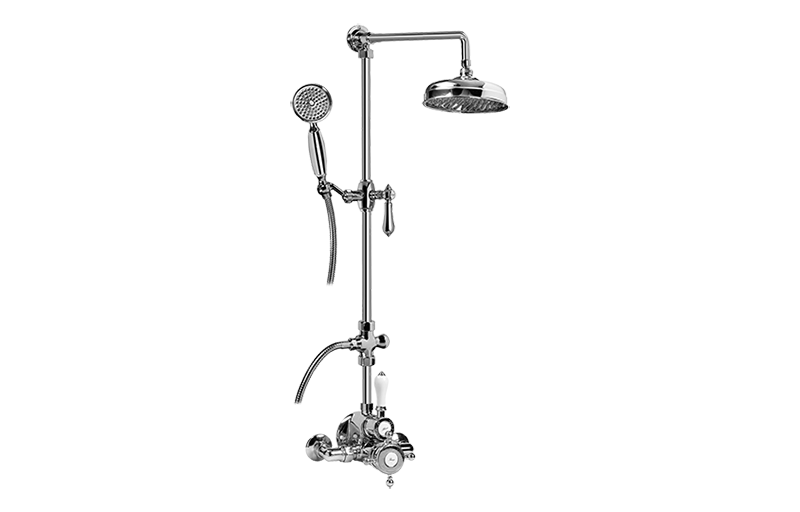Graff Faucets Traditional Exposed Thermostatic Tub and Shower System - w/Metal Handshower Handle