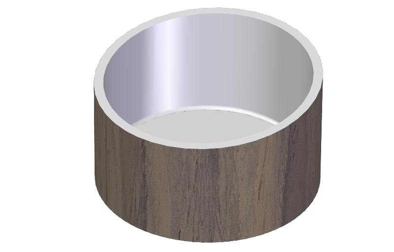 Graff Faucets Dressage Freestanding Bathtub in Wood and Corian®
