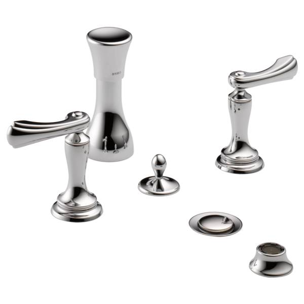Brizo Brizo Charlotte®: 4-Hole Mount Bidet Faucet with Vacuum Breaker - Less Handles