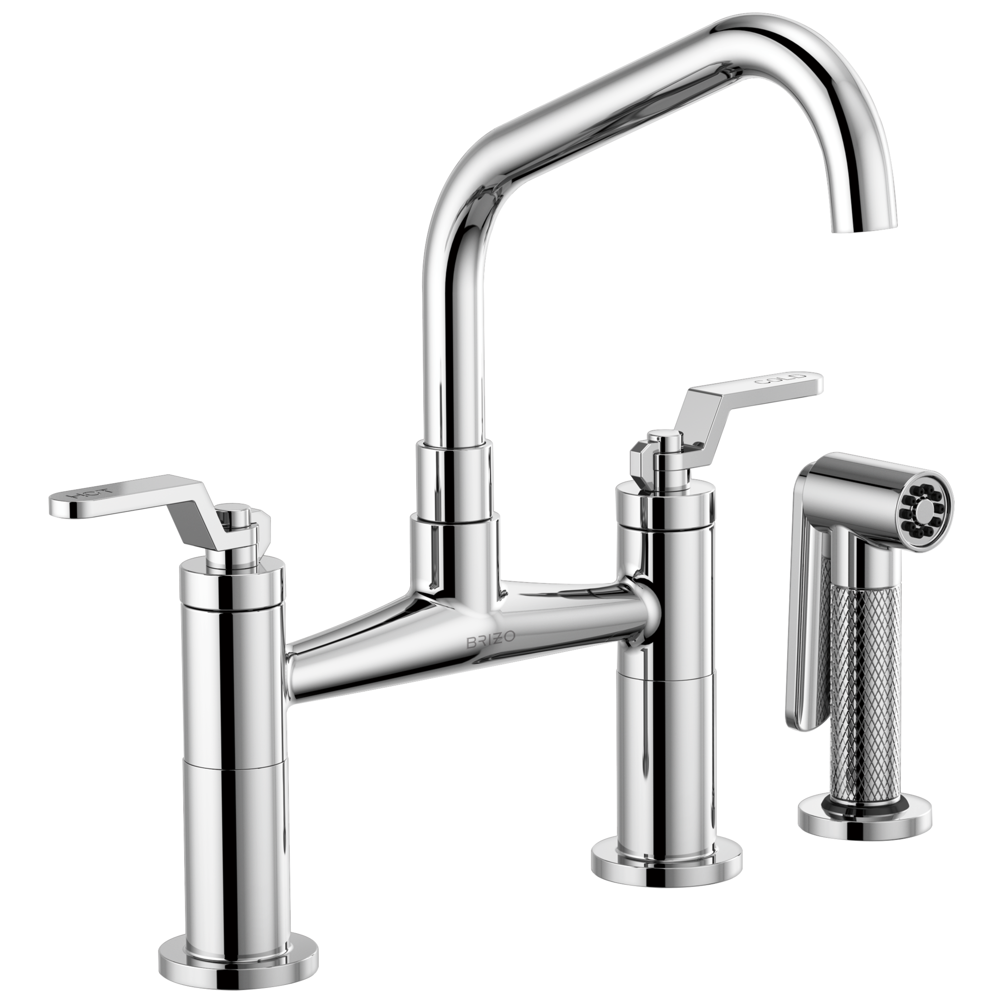 Brizo Brizo Litze®: Bridge Faucet with Angled Spout and Industrial Handle