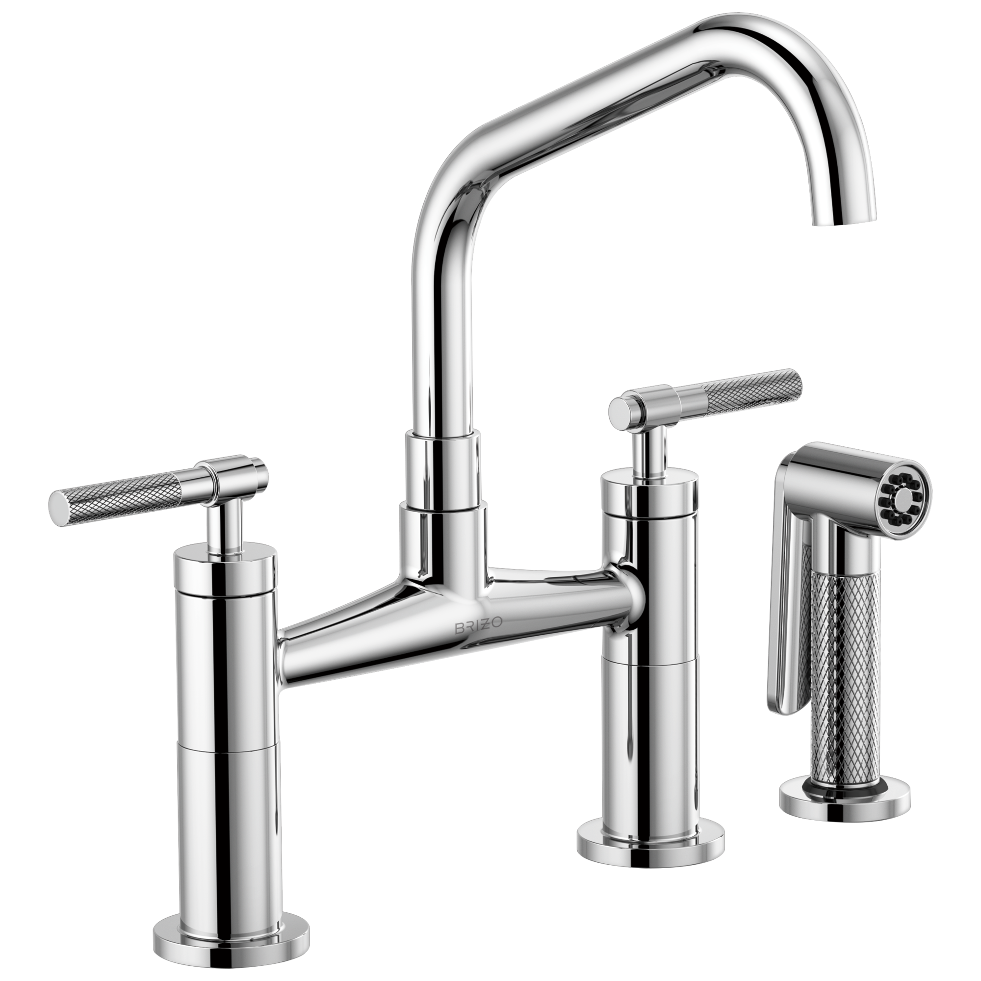 Brizo Brizo Litze®: Bridge Faucet with Angled Spout and Knurled Handle
