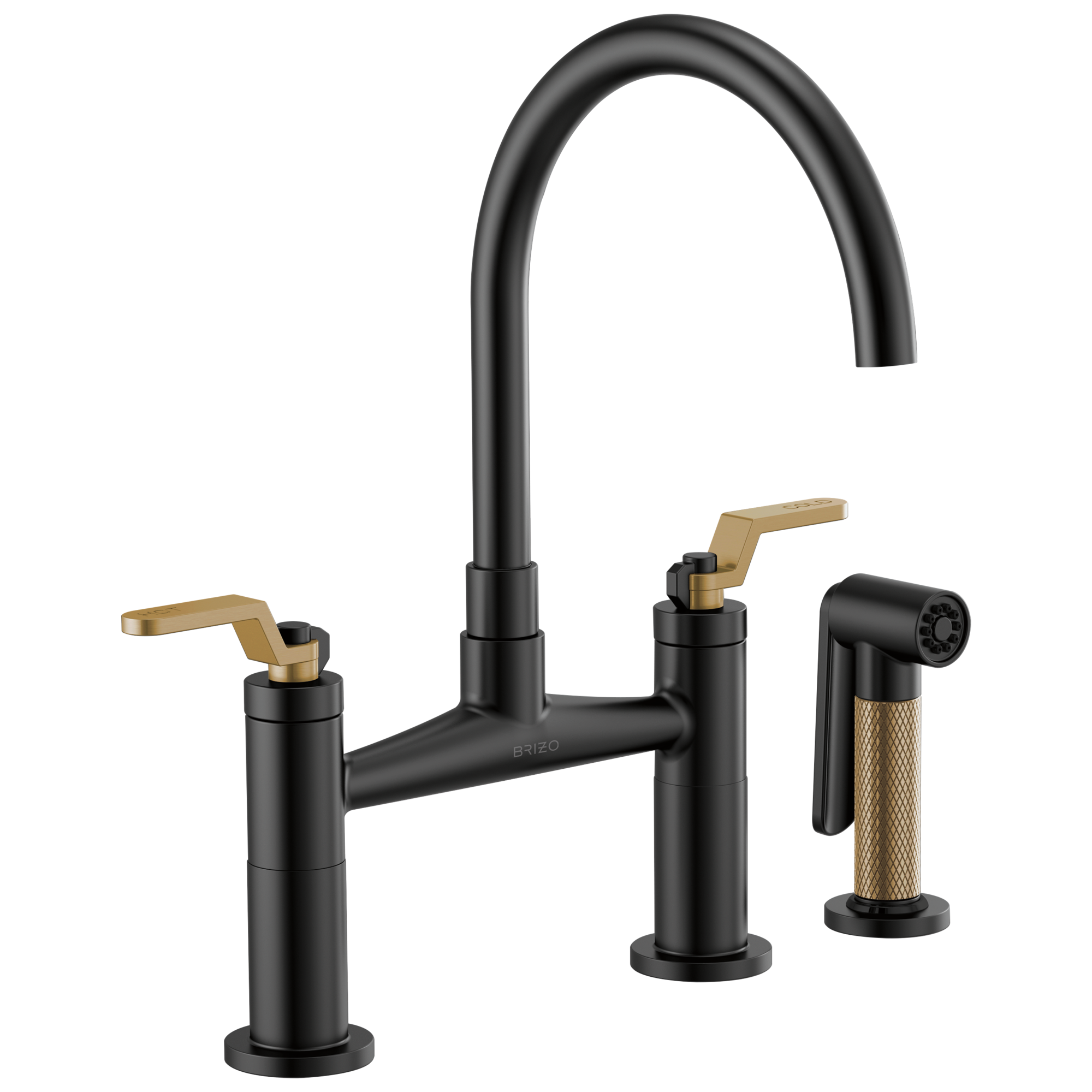 Brizo Brizo Litze®: Bridge Faucet with Arc Spout and Industrial Handle
