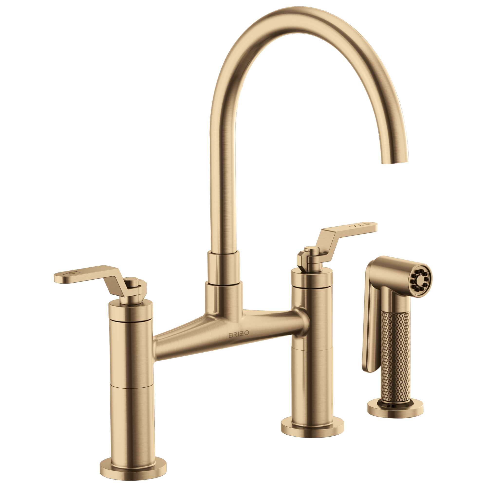 Brizo Brizo Litze®: Bridge Faucet with Arc Spout and Industrial Handle