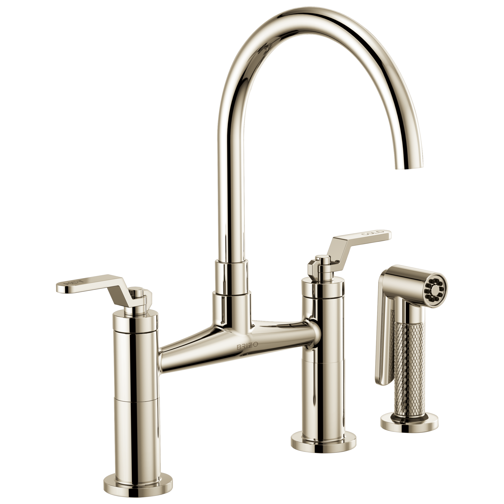 Brizo Brizo Litze®: Bridge Faucet with Arc Spout and Industrial Handle