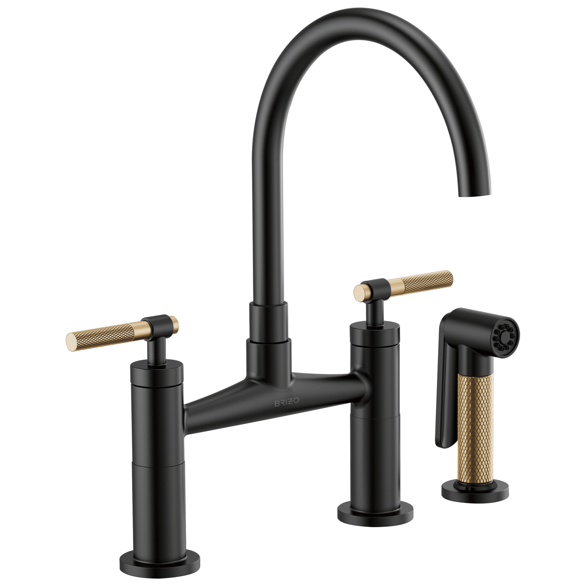 Brizo Brizo Litze®: Bridge Faucet with Arc Spout and Knurled Handle