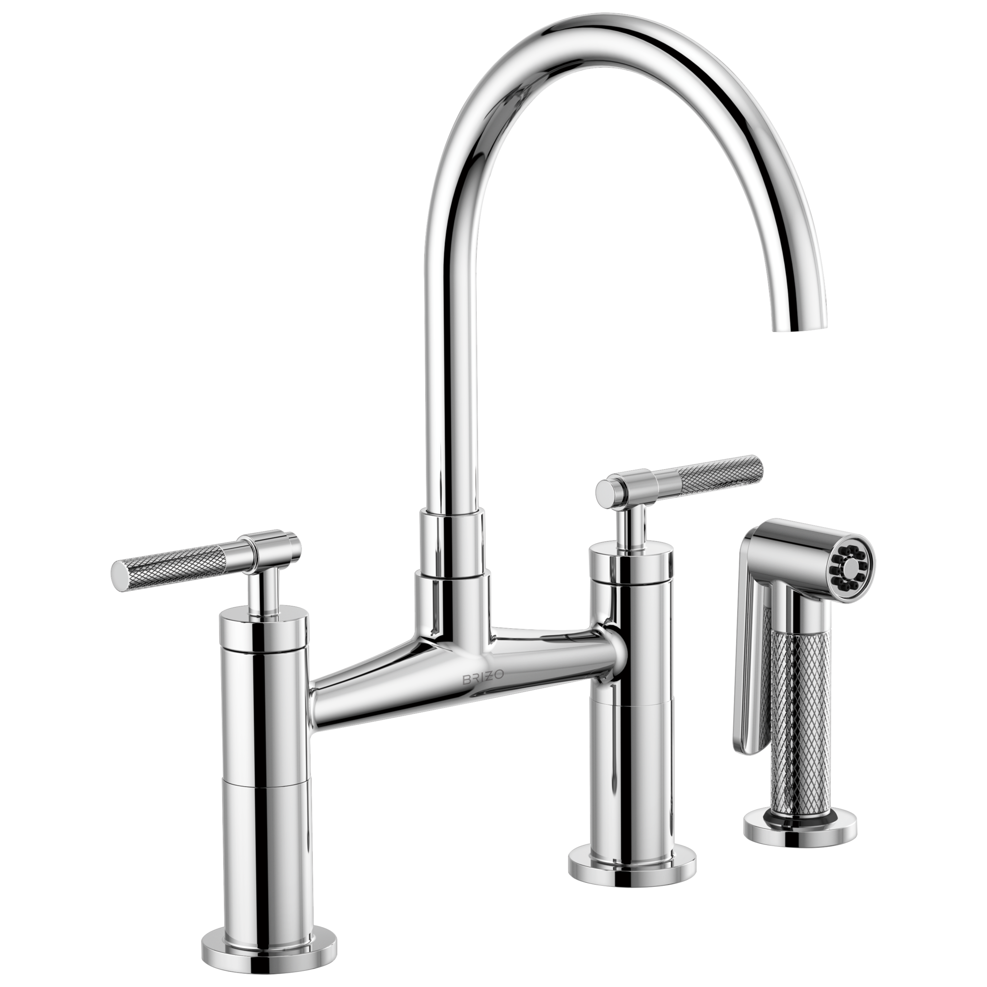 Brizo Brizo Litze®: Bridge Faucet with Arc Spout and Knurled Handle
