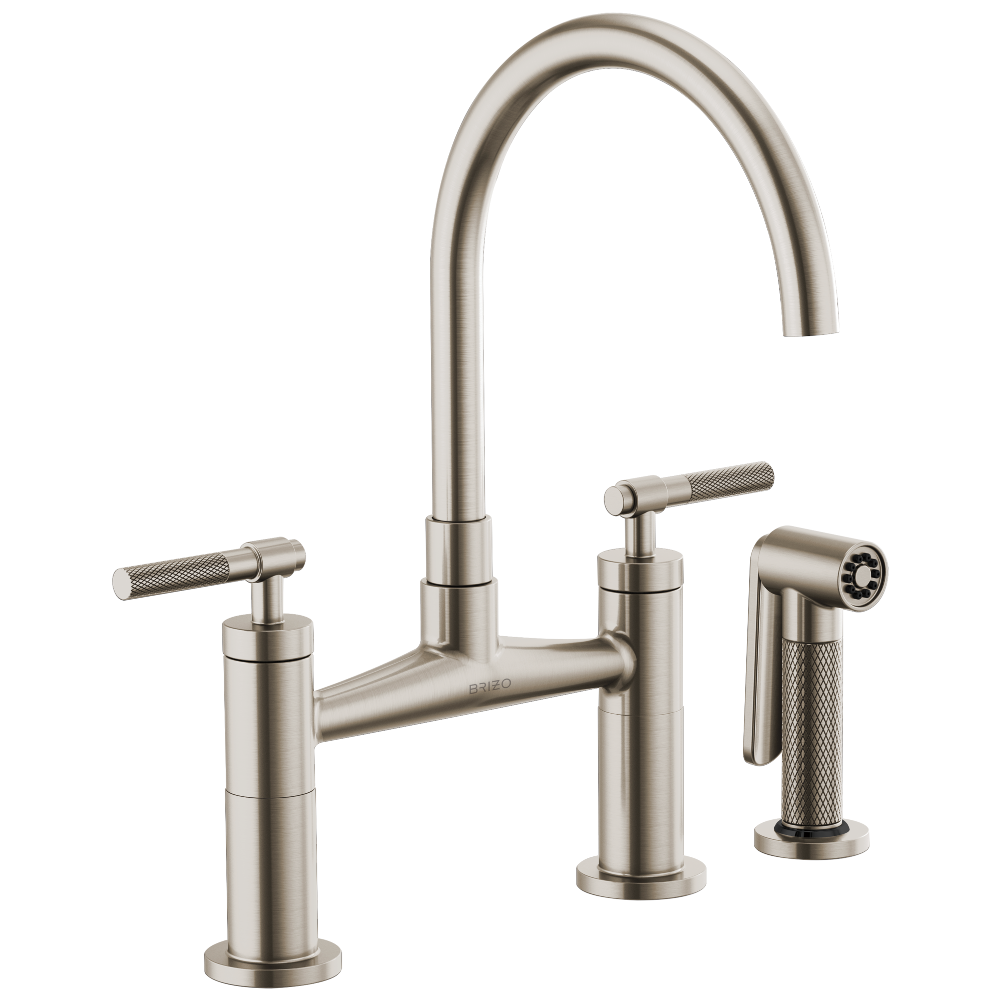 Brizo Brizo Litze®: Bridge Faucet with Arc Spout and Knurled Handle