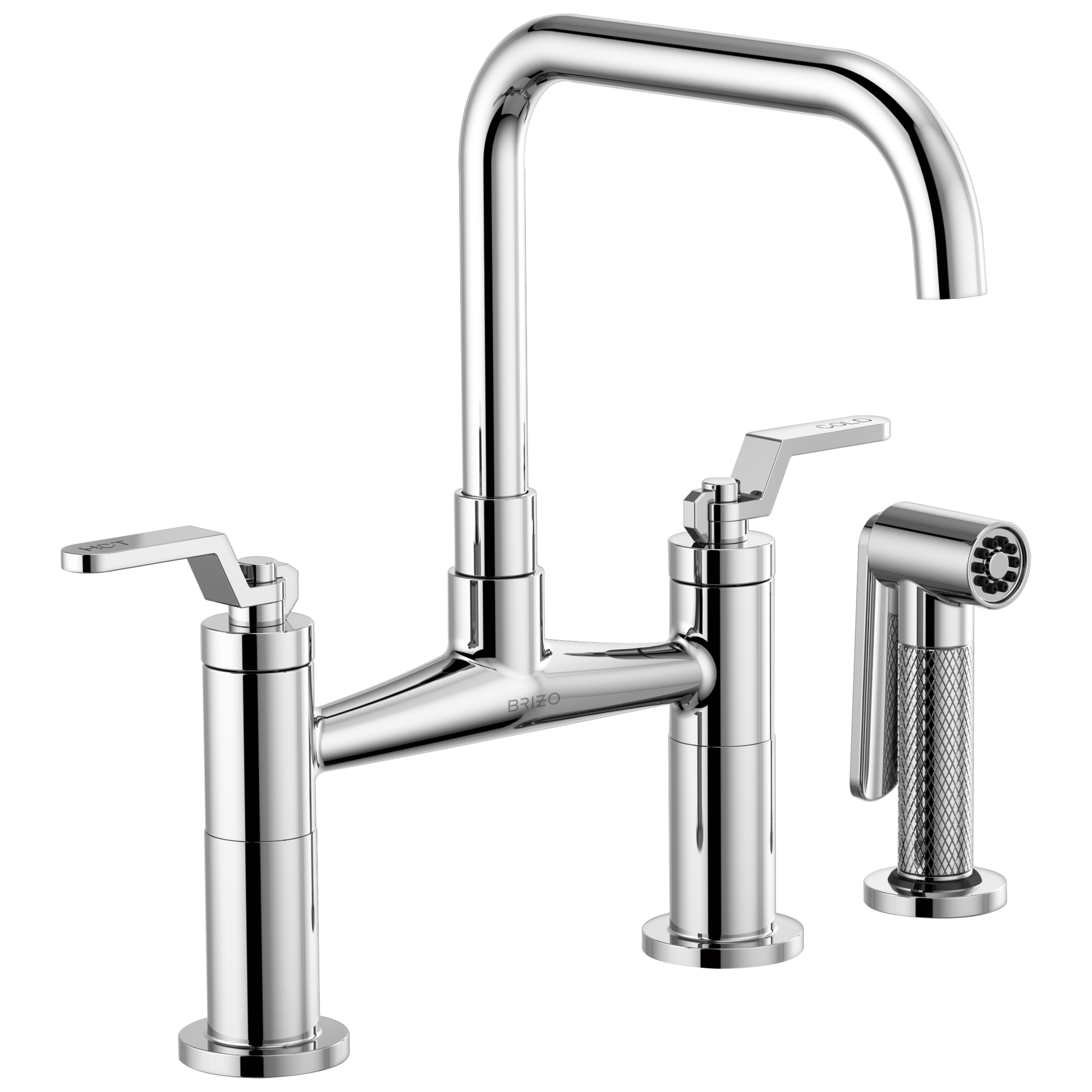 Brizo Brizo Litze®: Bridge Faucet with Square Spout and Industrial Handle