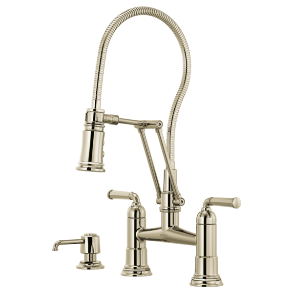 Brizo Brizo Rook®: Articulating Bridge Faucet with Finished Hose