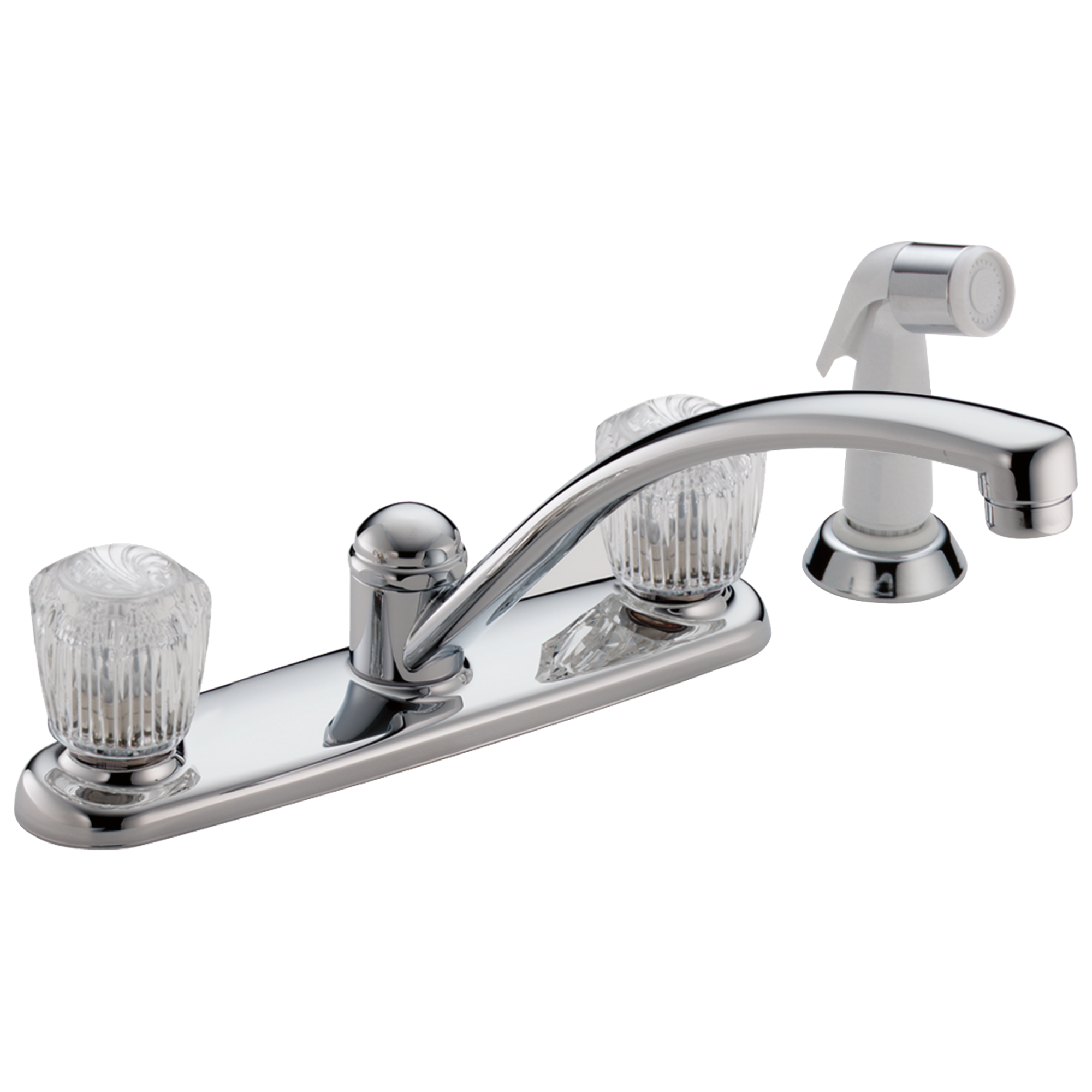 Delta Delta 2100 / 2400 Series: Two Handle Kitchen Faucet with Spray Delta Delta 2100 / 2400 Series: Two Handle Kitchen Faucet with Spray