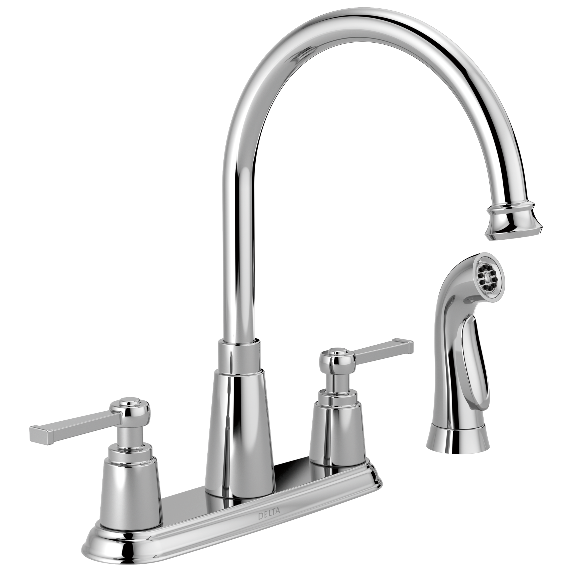 Delta Delta Emmett®: Two Handle Kitchen Faucet with Spray Delta Delta Emmett®: Two Handle Kitchen Faucet with Spray