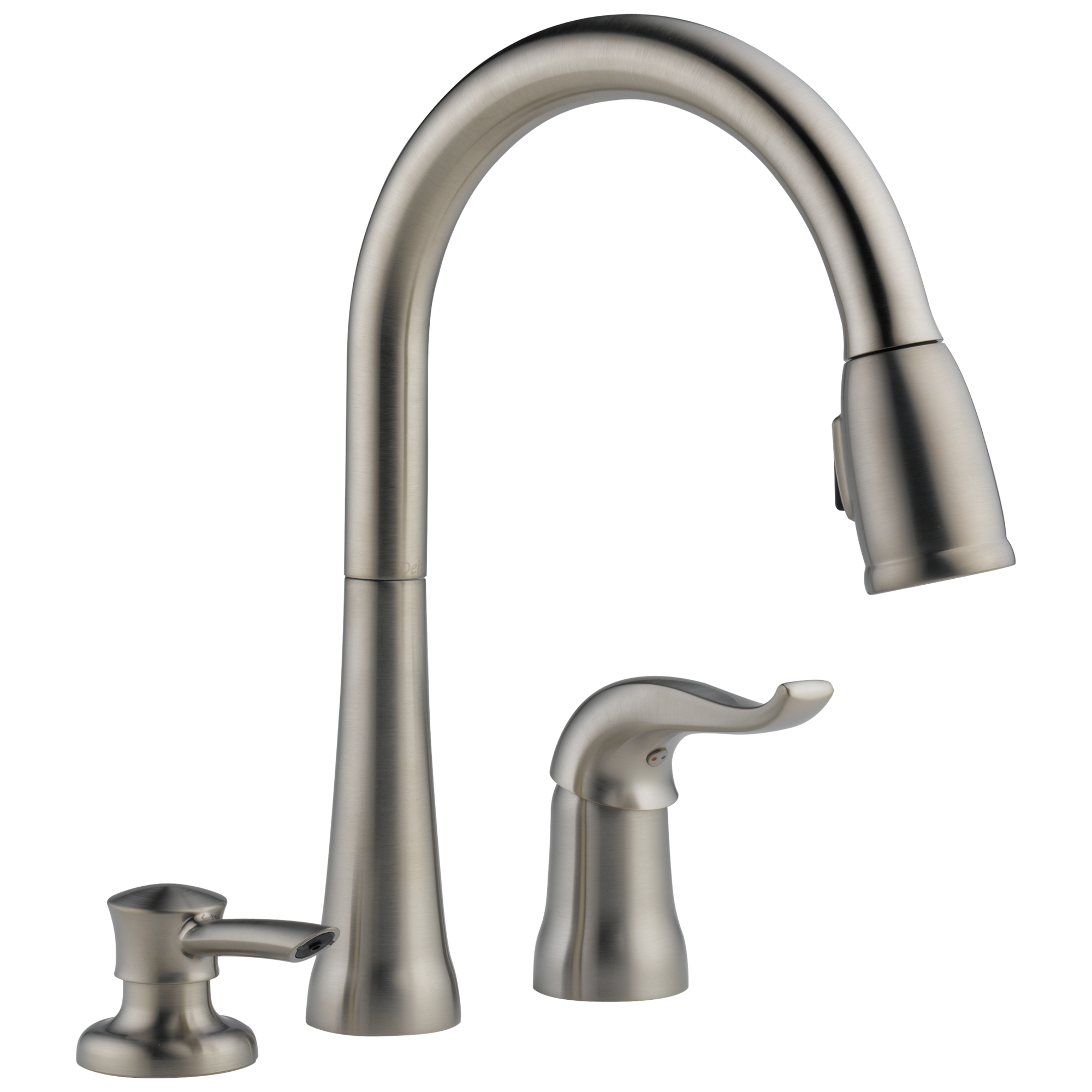 Delta Delta Kate®: Single Handle Pull-Down Kitchen Faucet with Soap Dispenser