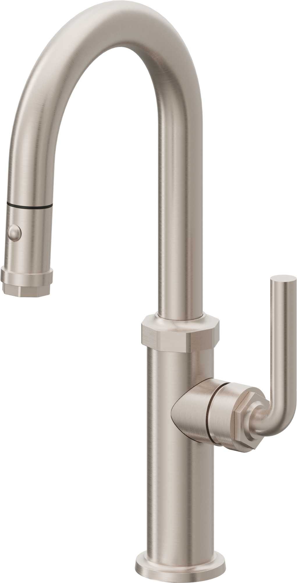 California Faucets Pull-Down Prep/Bar Faucet with Button Sprayer