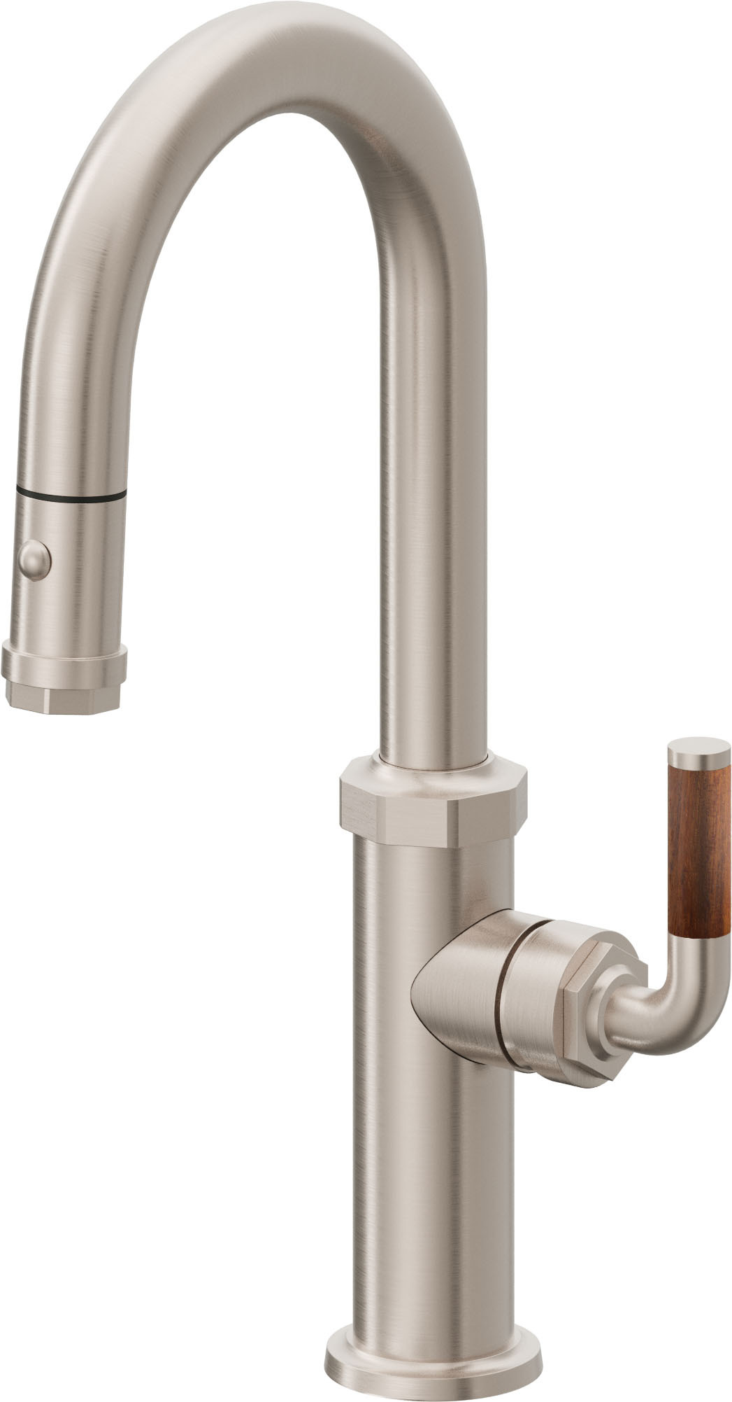 California Faucets Pull-Down Prep/Bar Faucet with Button Sprayer