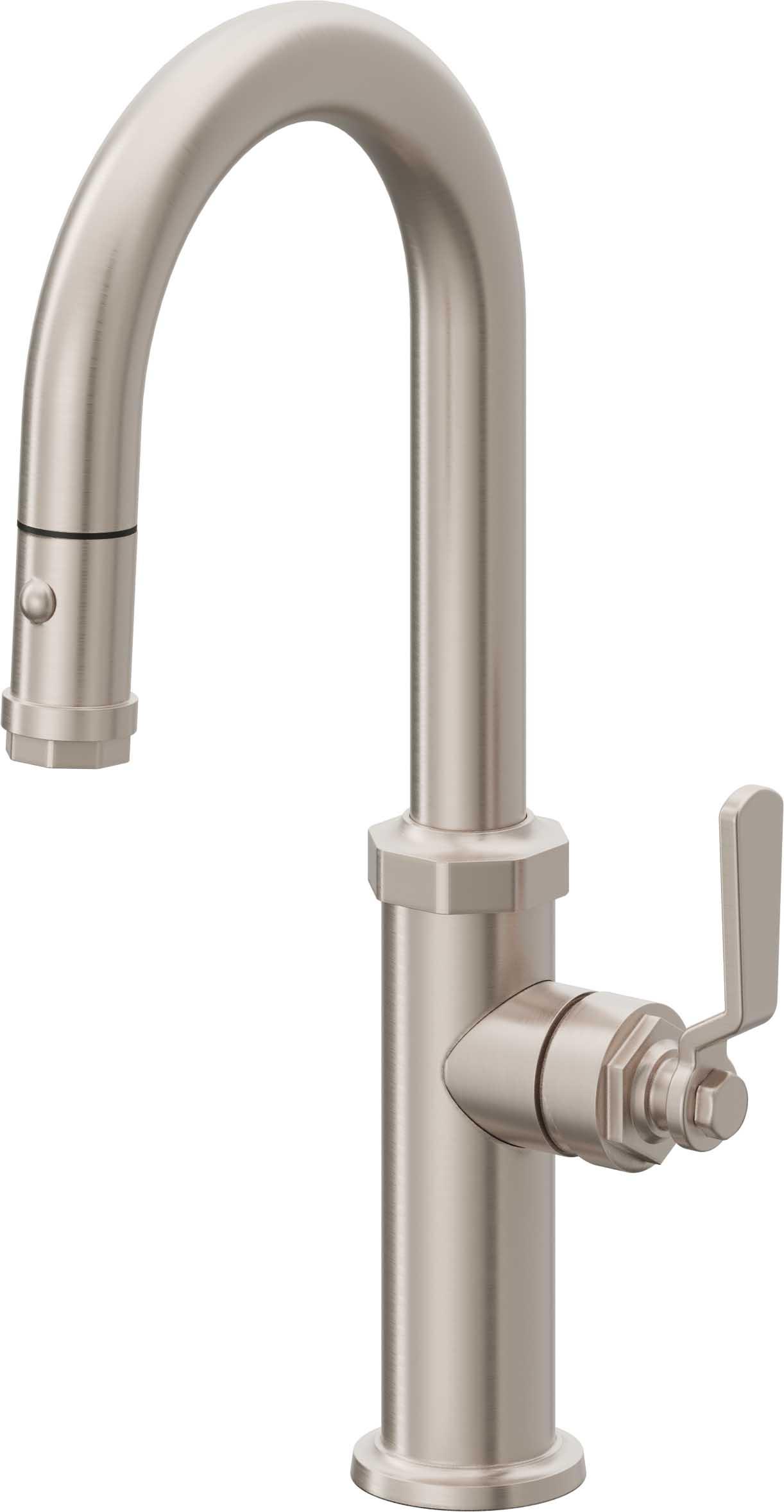 California Faucets Pull-Down Prep/Bar Faucet with Button Sprayer