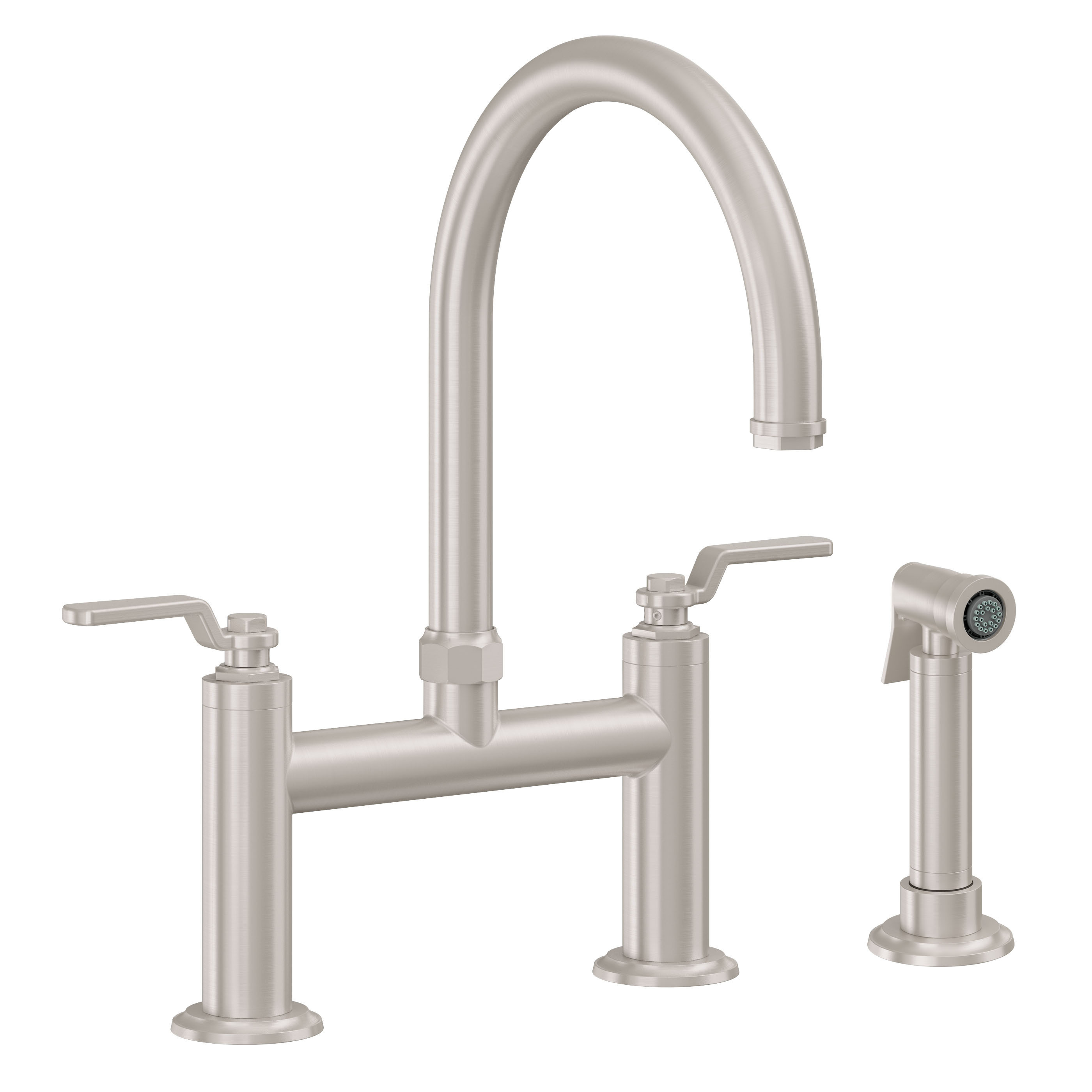 California Faucets Bridge Kitchen Faucet with Sidespray - Arc Spout