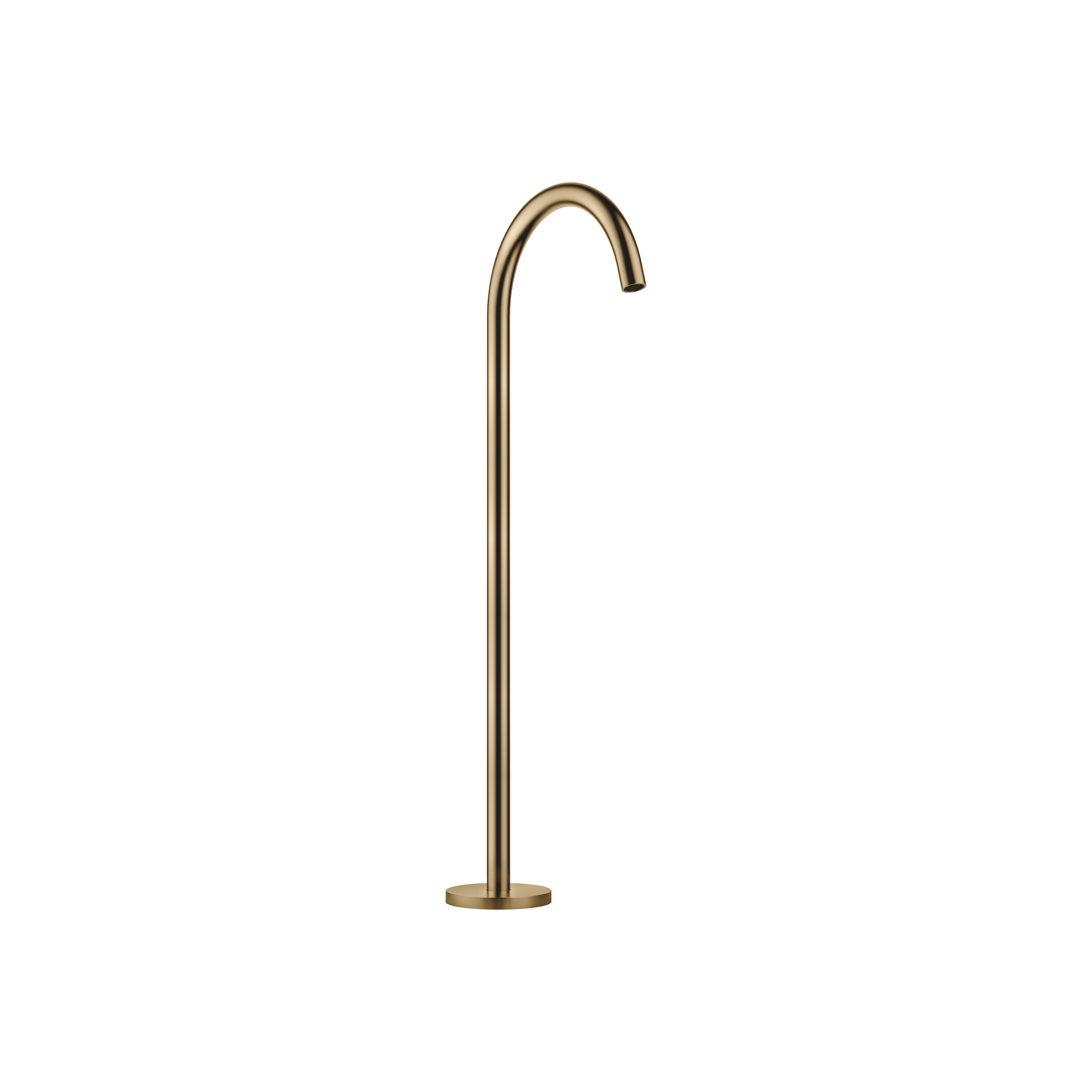 DornBracht META Tub spout without diverter for freestanding installation - Brushed Dark Brass
