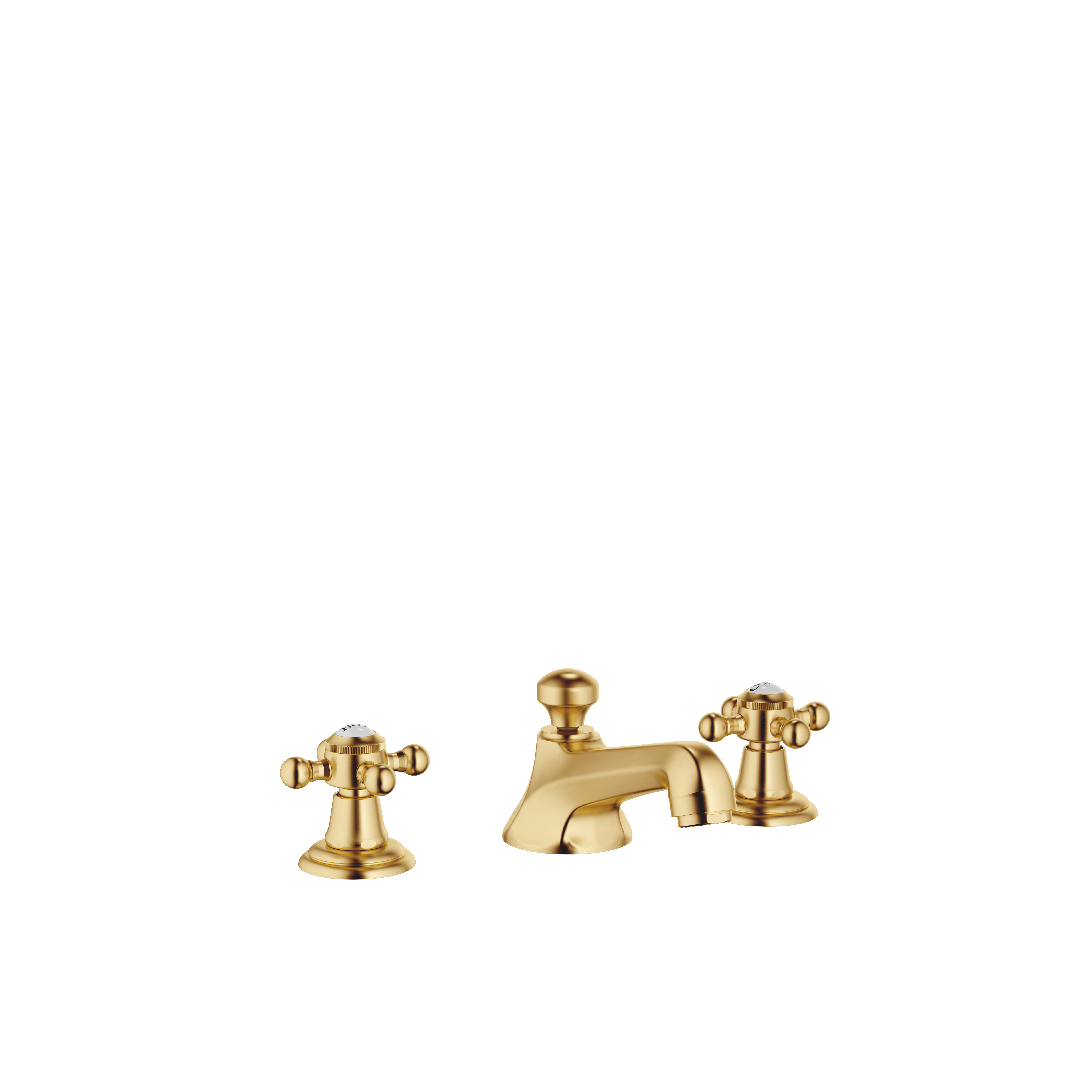 DornBracht MADISON Three-hole lavatory mixer with drain - Brushed Durabrass (23kt Gold)