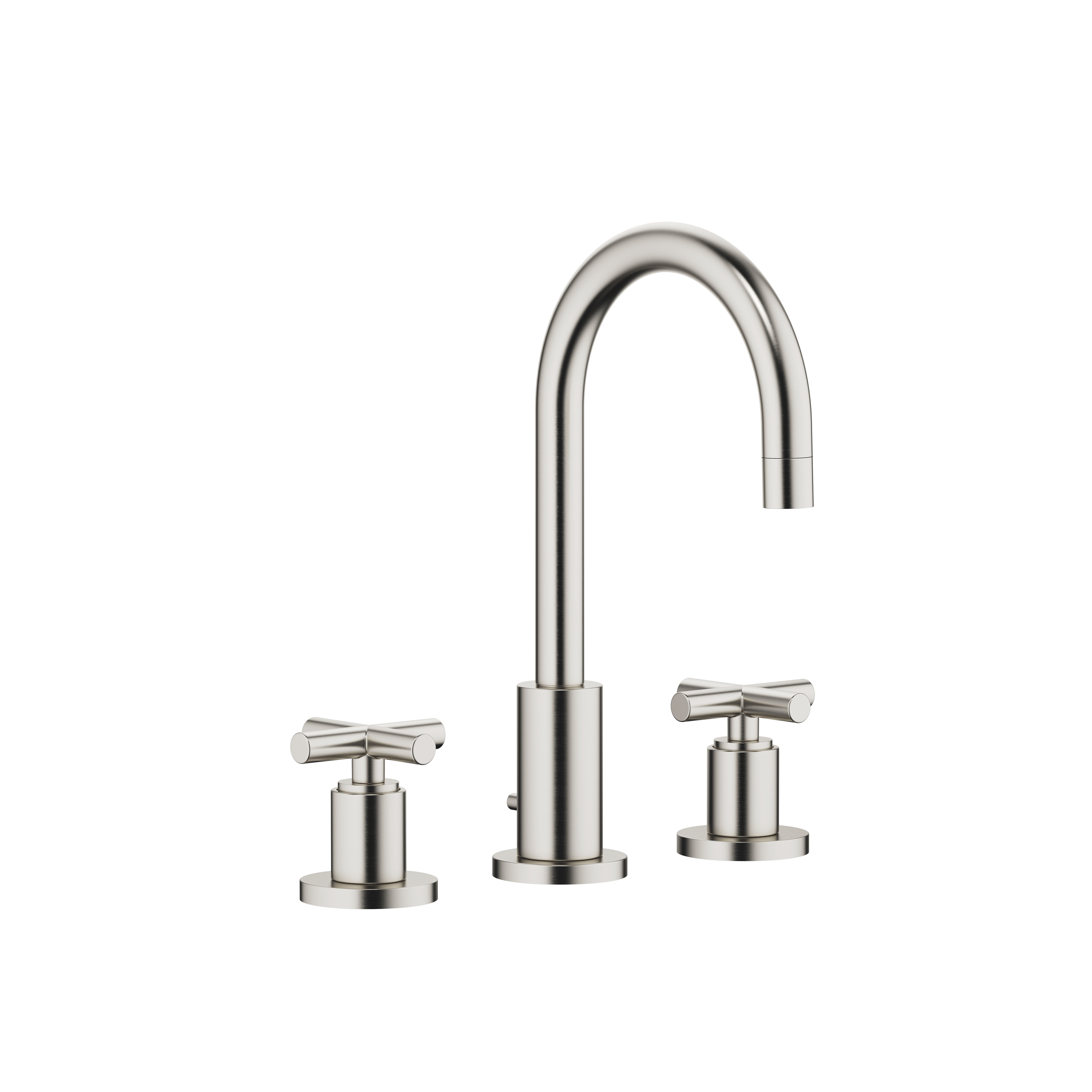 DornBracht TARA Three-hole lavatory mixer with drain - Brushed Platinum