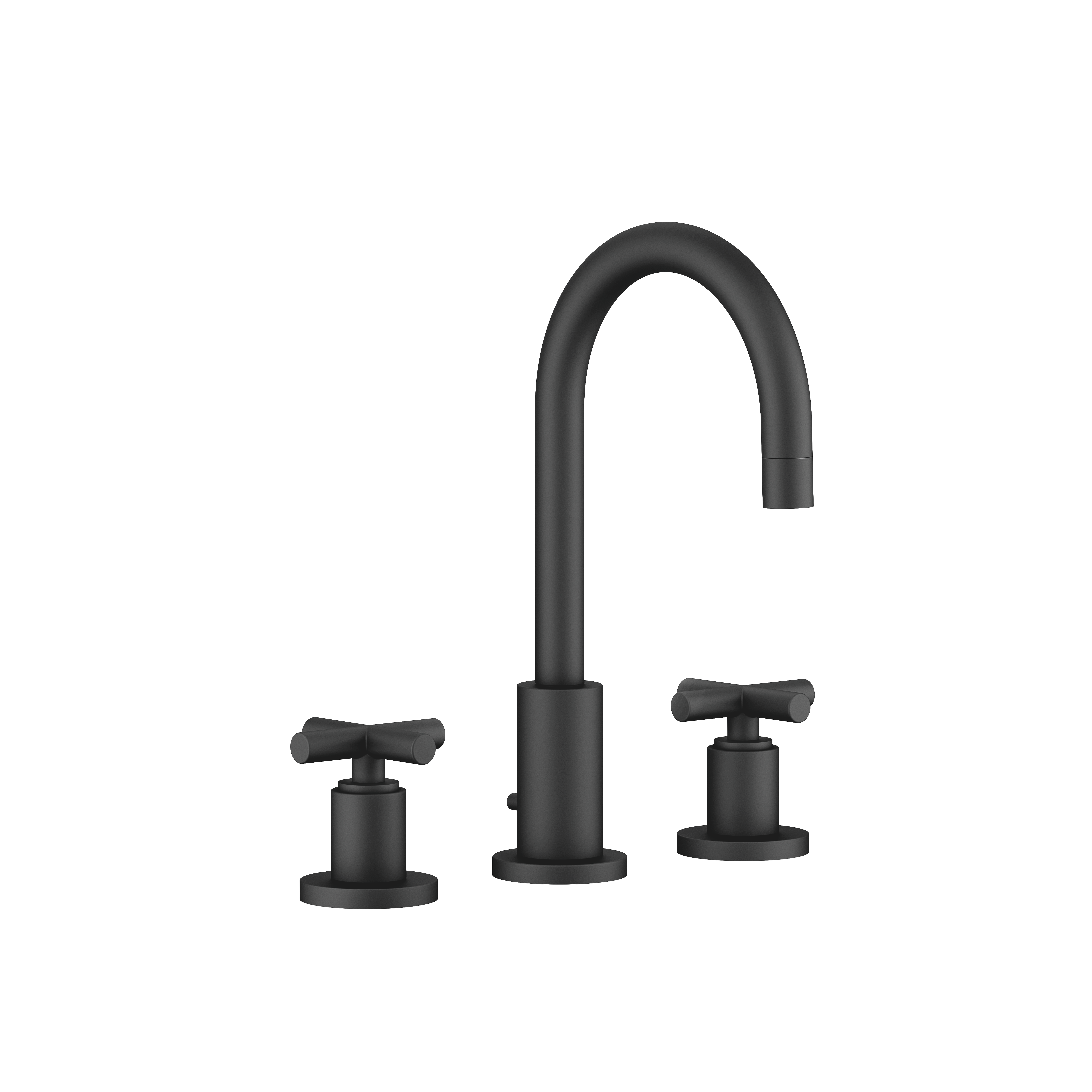 DornBracht TARA Three-hole lavatory mixer with drain - Matte Black