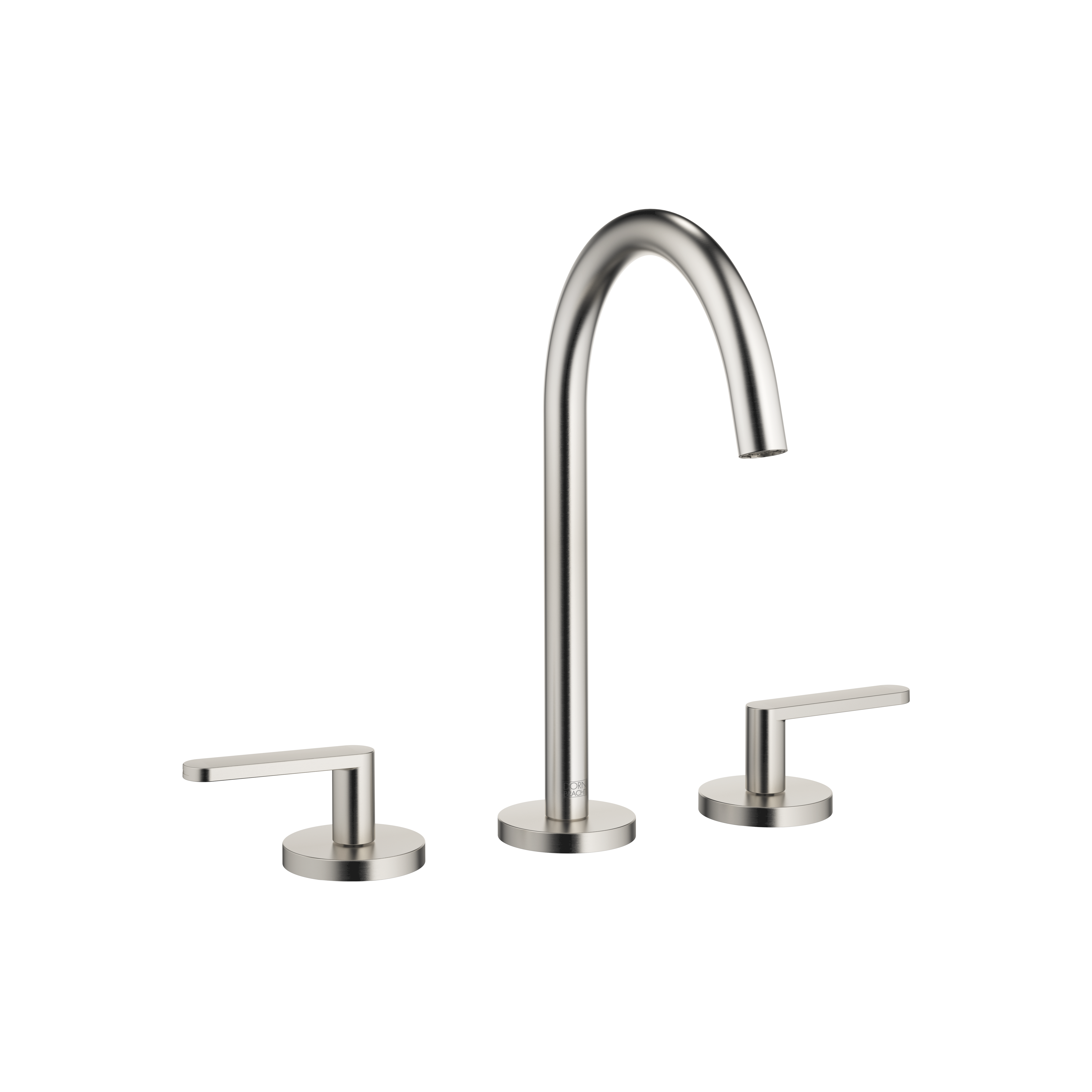 DornBracht META Three-hole lavatory mixer with drain - Brushed Platinum