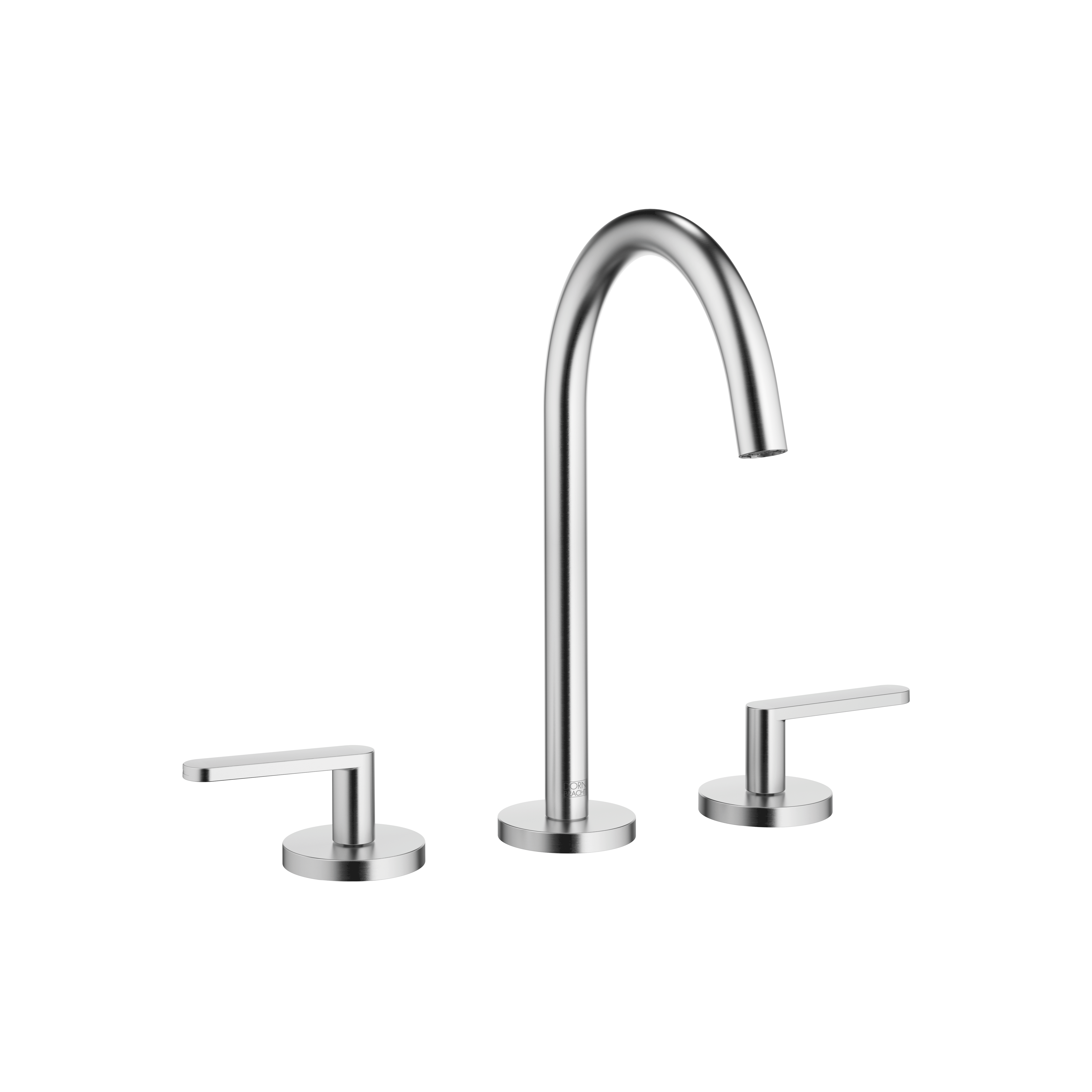 DornBracht META Three-hole lavatory mixer with drain - Brushed Chrome