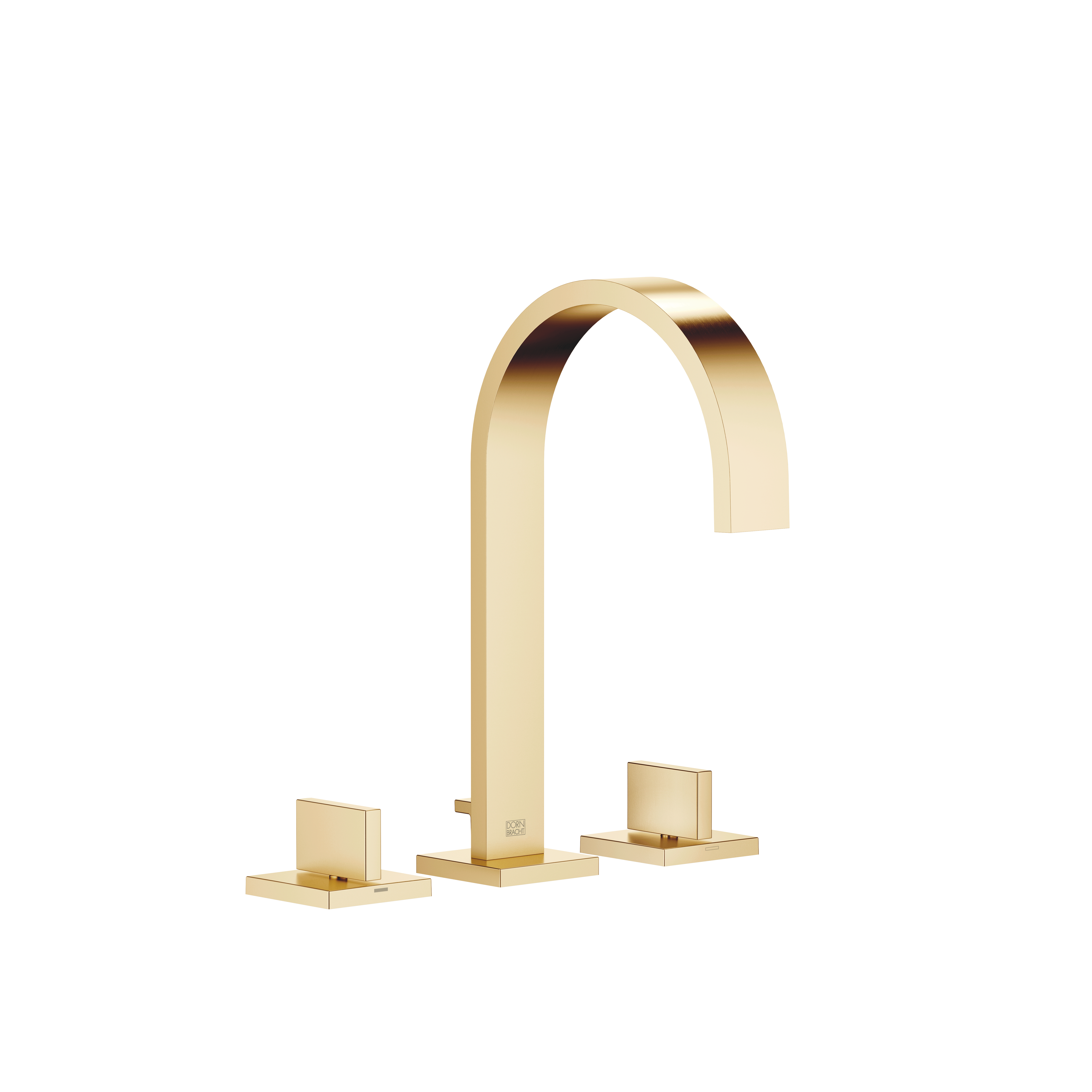 DornBracht MEM Three-hole lavatory mixer with drain - Brushed Durabrass (23kt Gold)